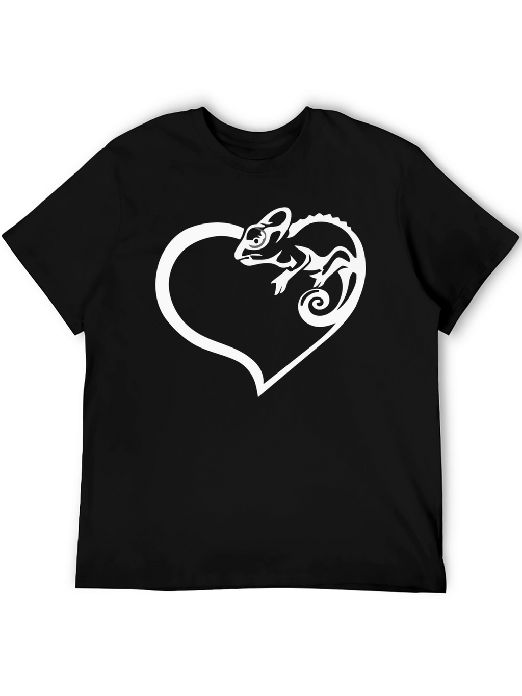 Chameleon Heart Graphic T-Shirt - Black