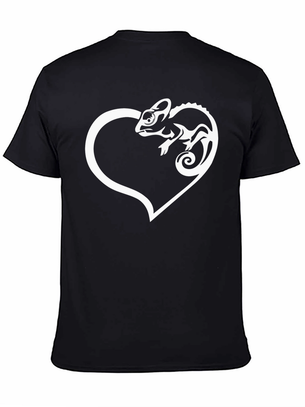 Chameleon Heart Graphic T-Shirt - Black