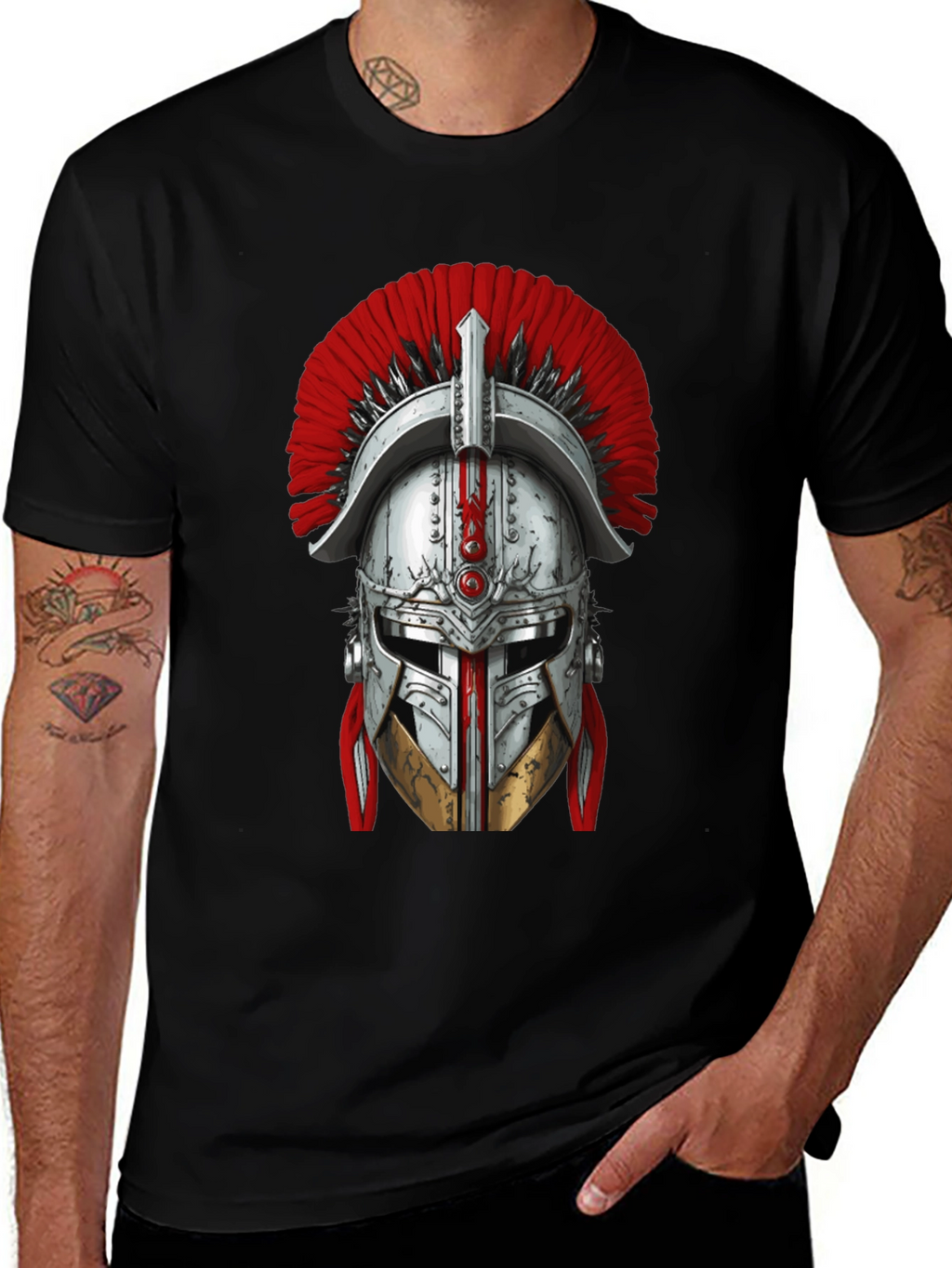Spartan Helmet Graphic Tee - Warrior Design