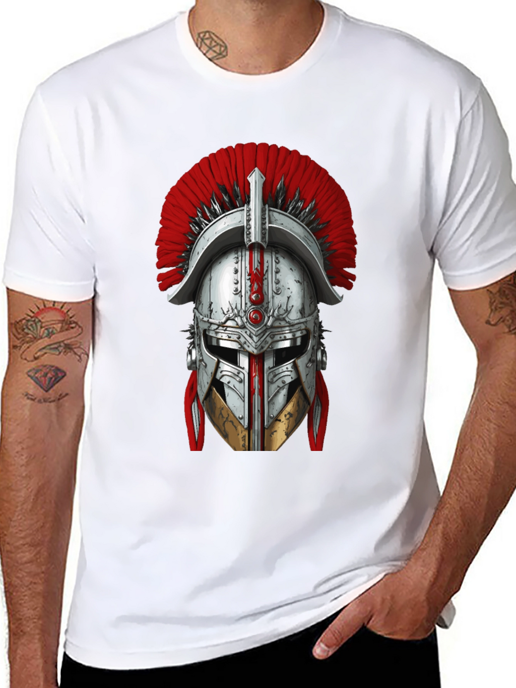 Spartan Helmet Graphic Tee - Warrior Design