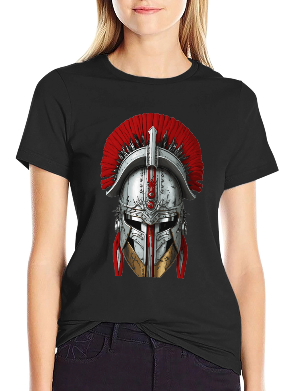 Spartan Helmet Graphic Tee - Warrior Design
