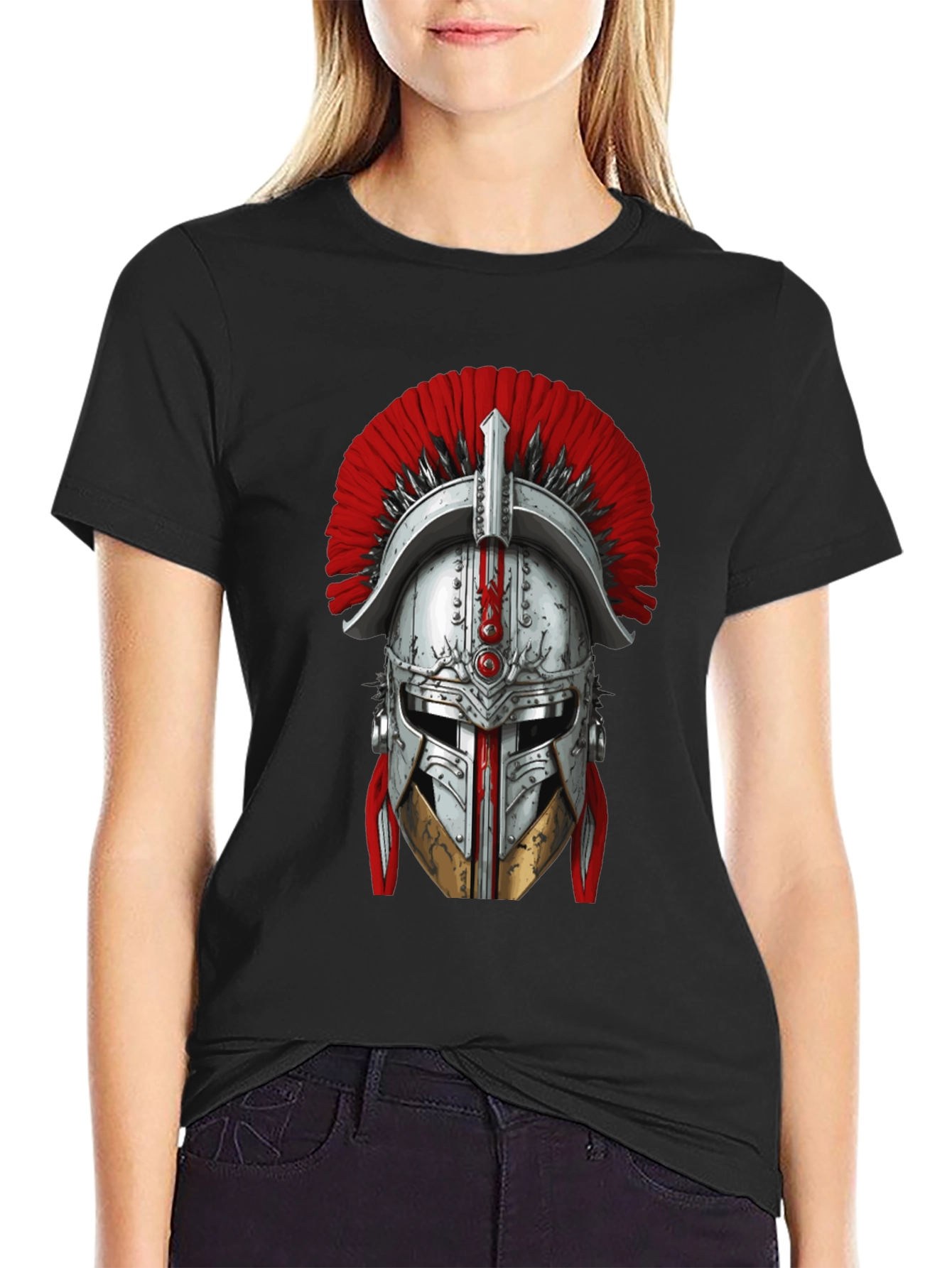 Spartan Helmet Graphic Tee - Warrior Design