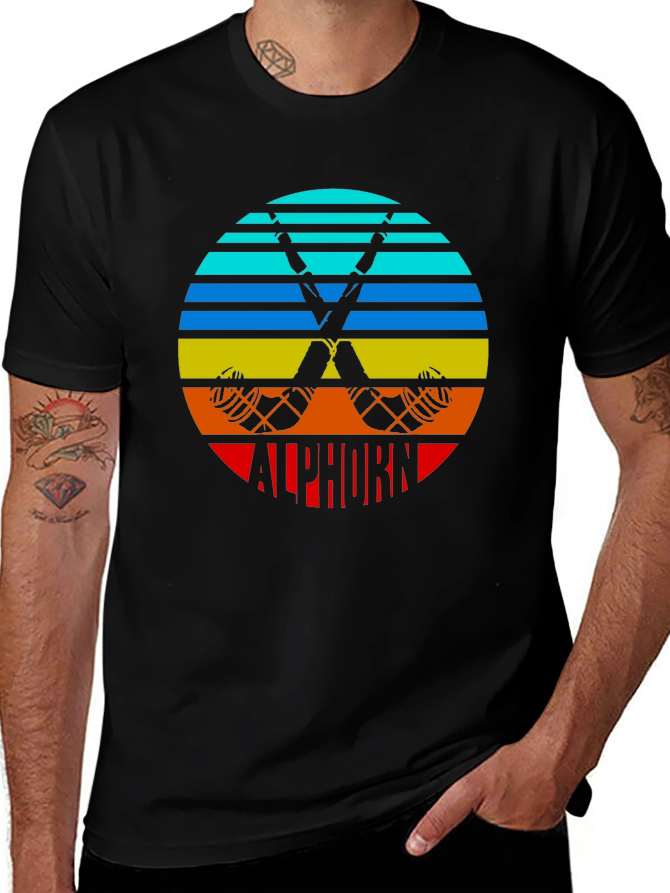 Retro Alphorn T-Shirt - Mountain Music Tee