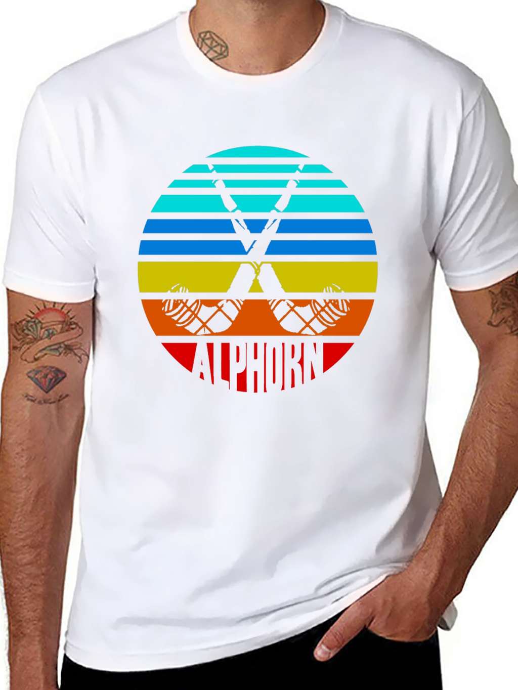 Retro Alphorn T-Shirt - Mountain Music Tee