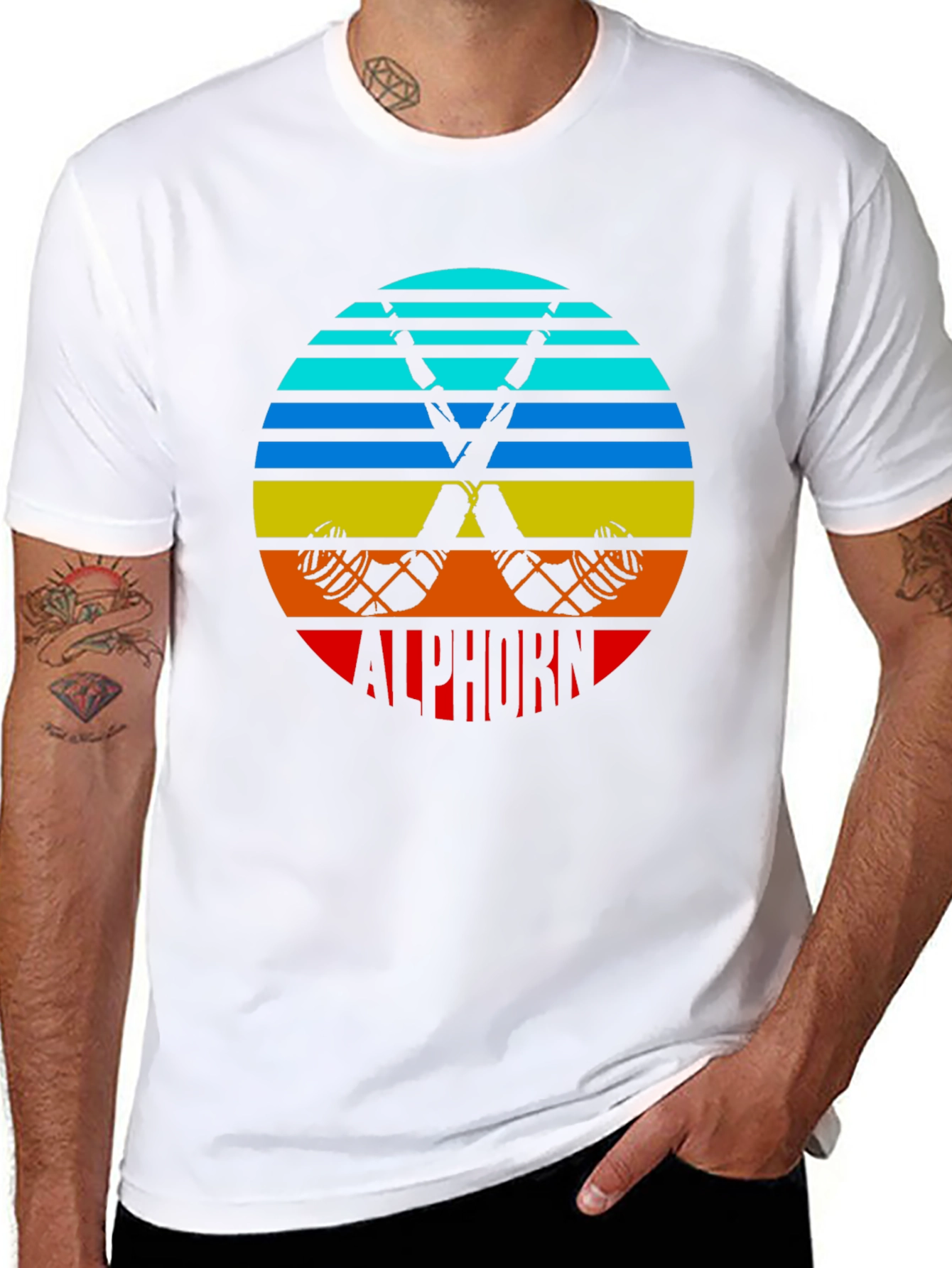 Retro Alphorn T-Shirt - Mountain Music Tee