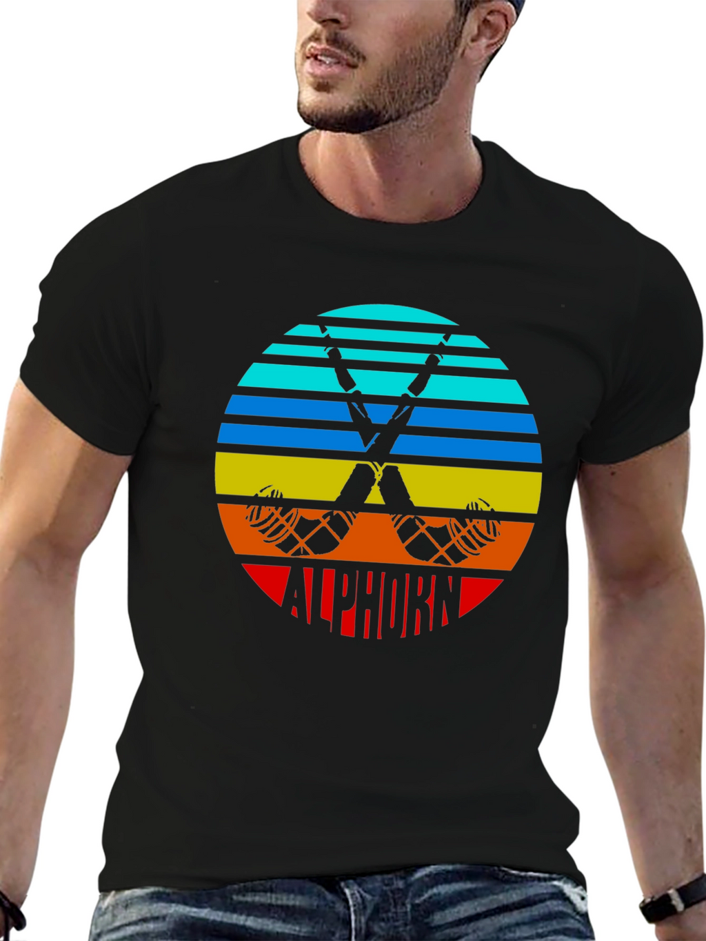 Retro Alphorn T-Shirt - Mountain Music Tee