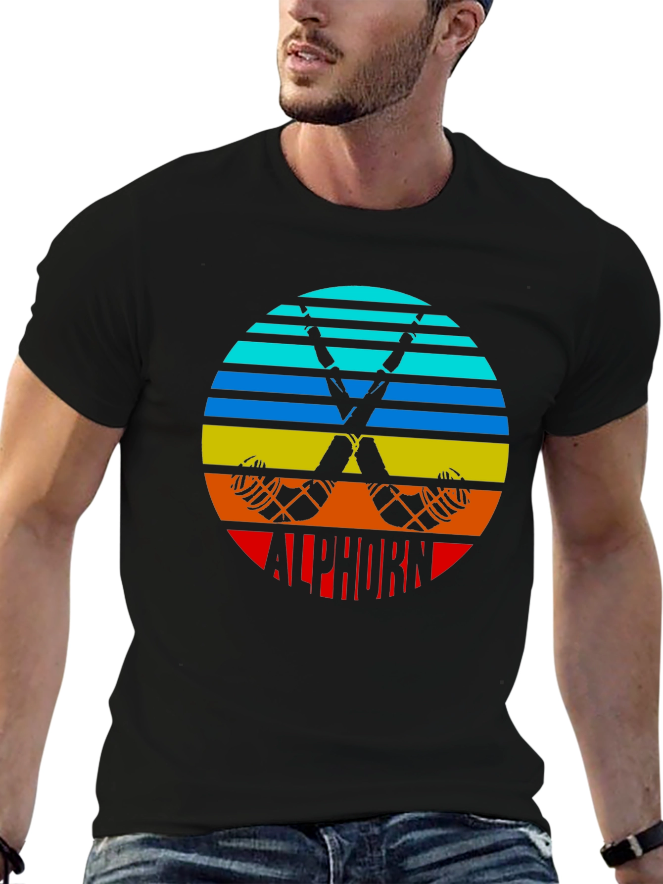Retro Alphorn T-Shirt - Mountain Music Tee