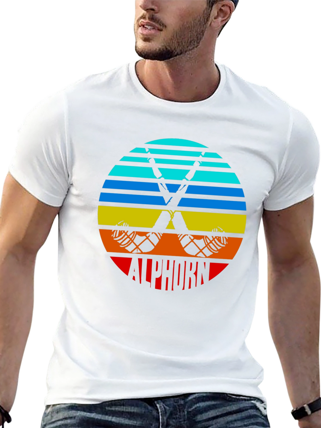Retro Alphorn T-Shirt - Mountain Music Tee