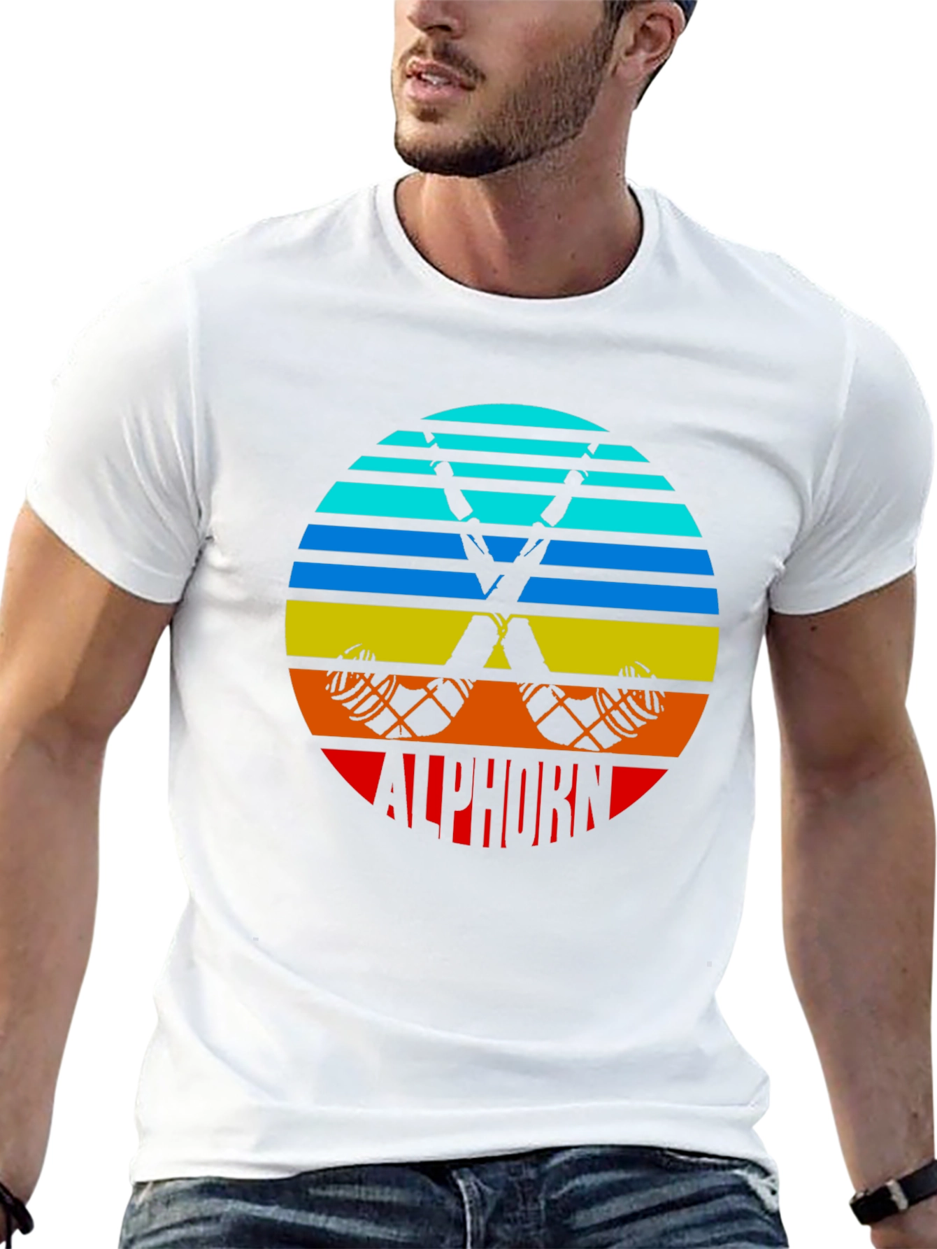 Retro Alphorn T-Shirt - Mountain Music Tee