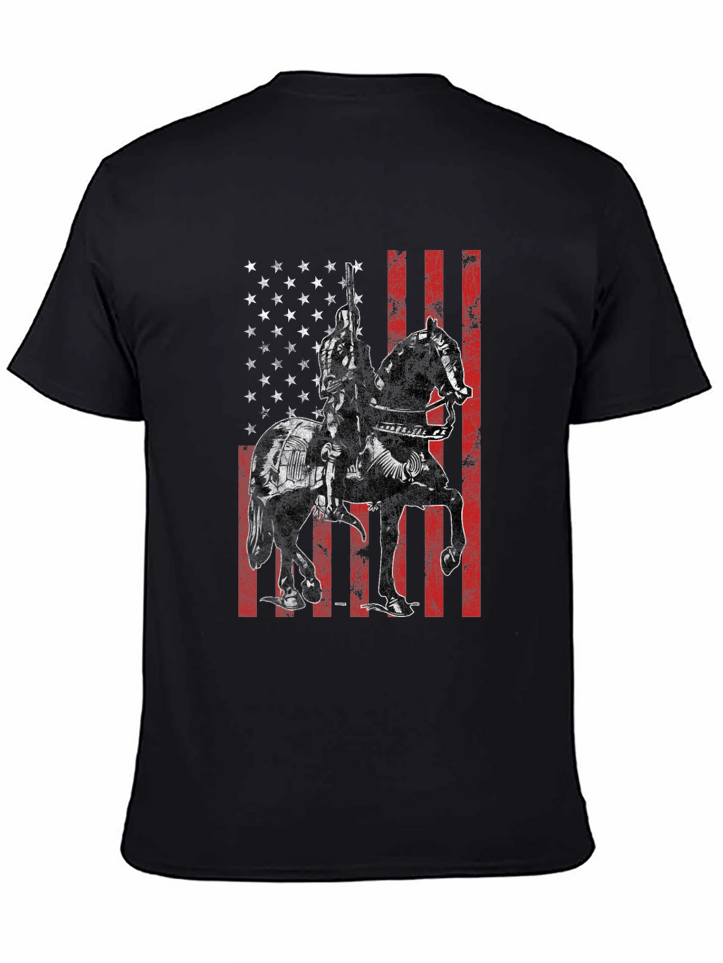 Patriotic Knight on Horseback T-Shirt