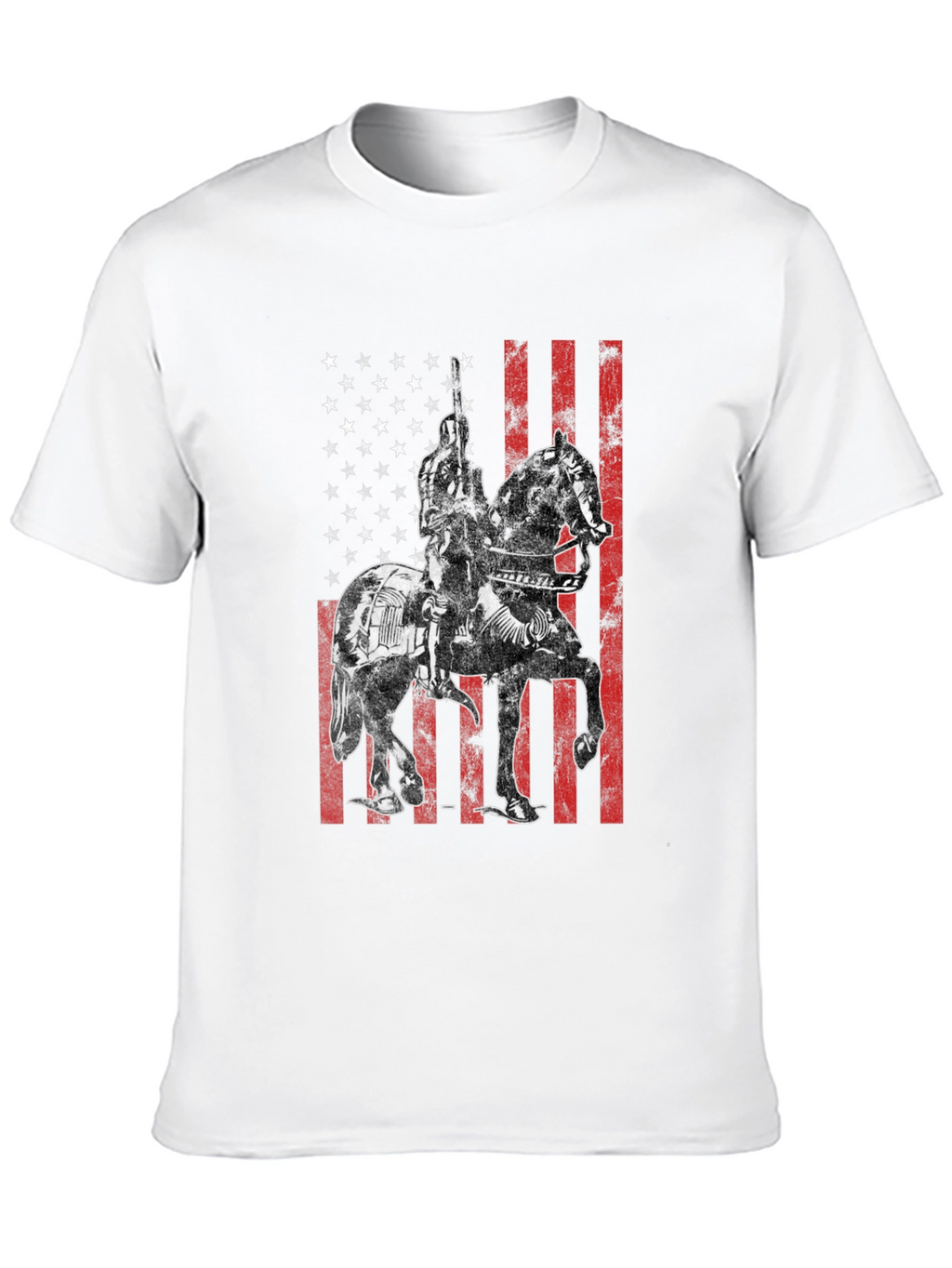 Patriotic Knight on Horseback T-Shirt