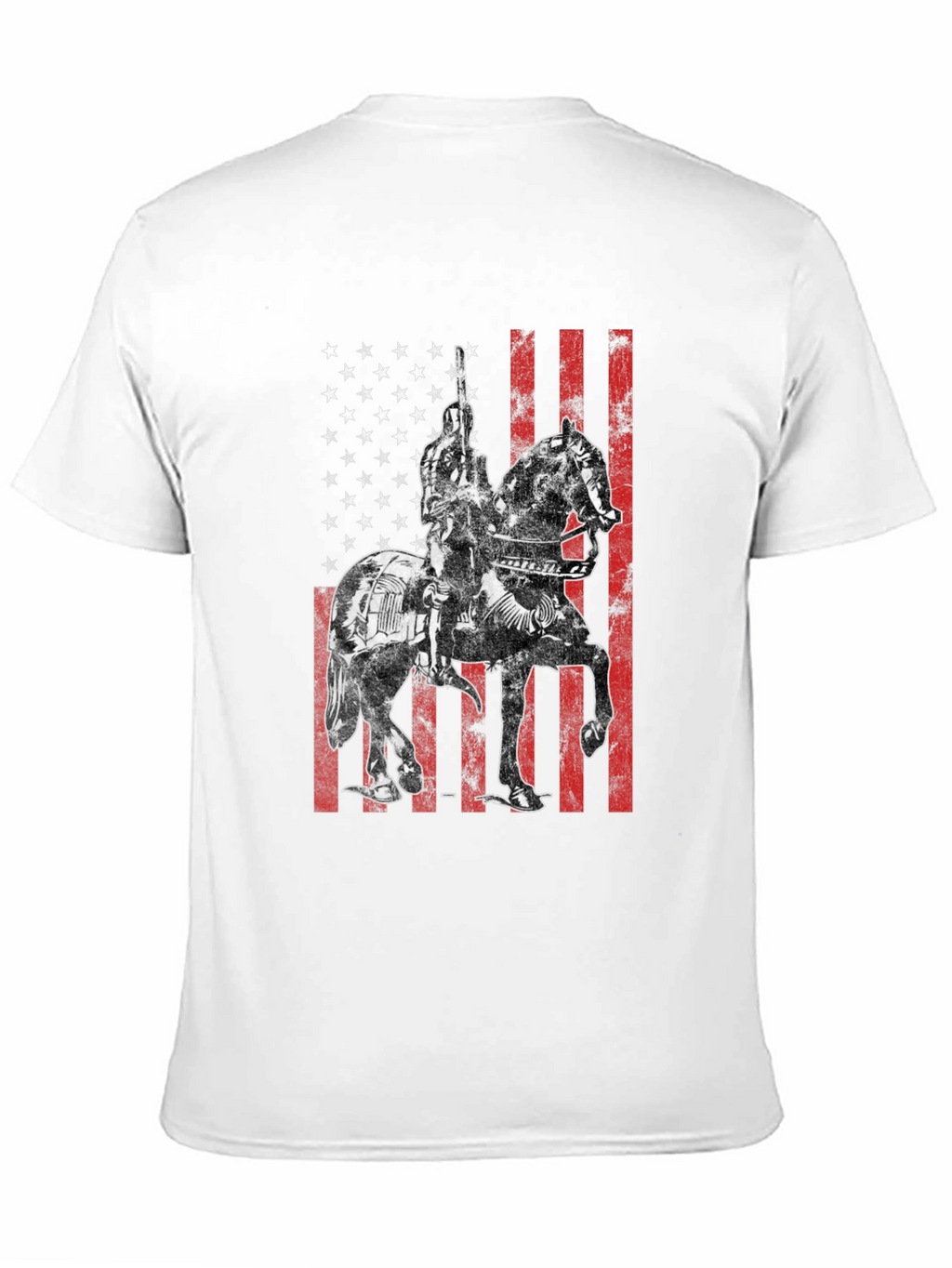Patriotic Knight on Horseback T-Shirt