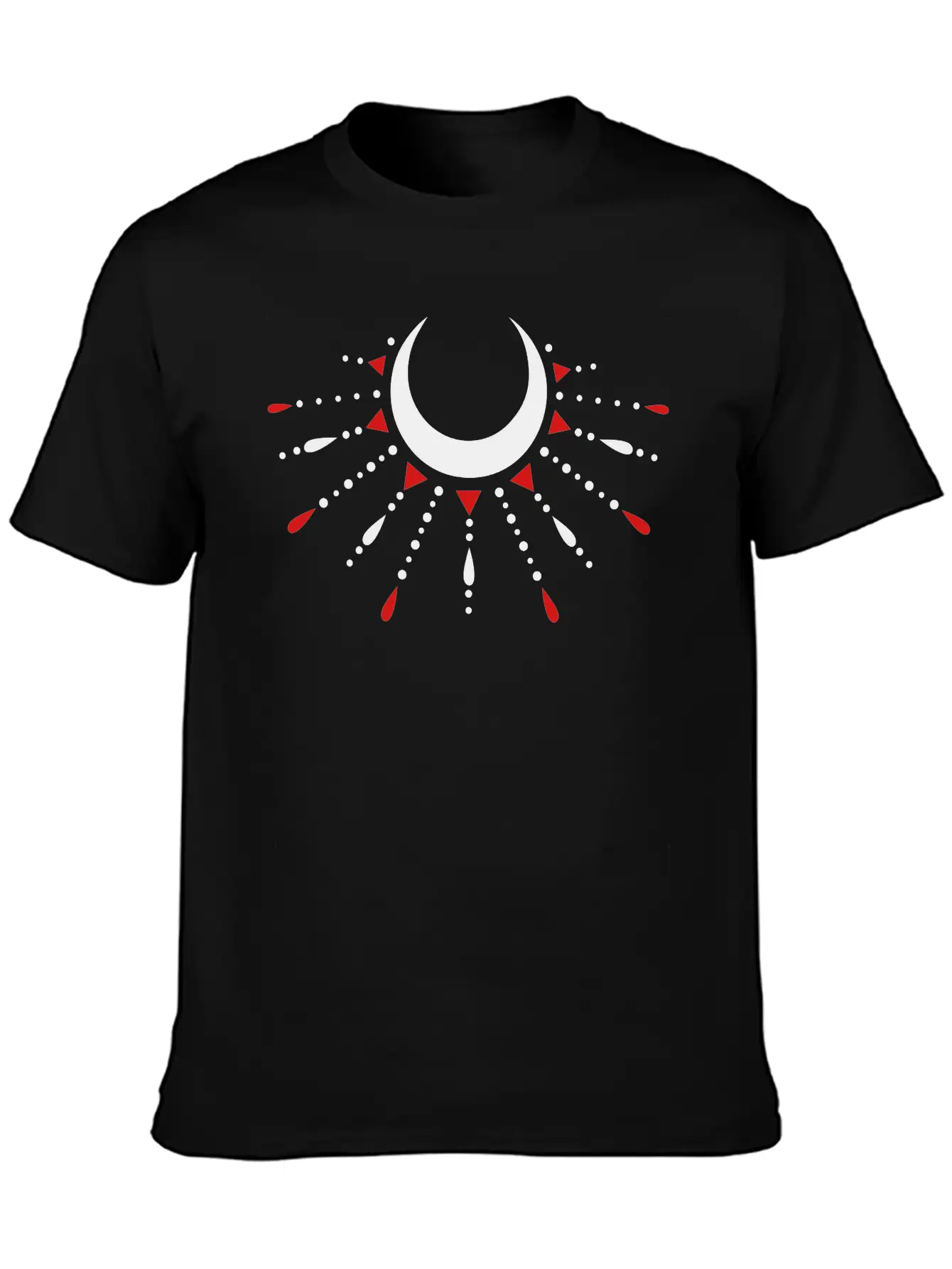 Occult Crescent Moon Moonlight Unisex Casual T-Shirt – Clean Design For Daily Comfort
