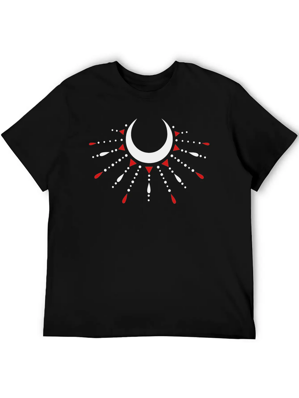 Occult Crescent Moon Moonlight Unisex Casual T-Shirt – Clean Design For Daily Comfort