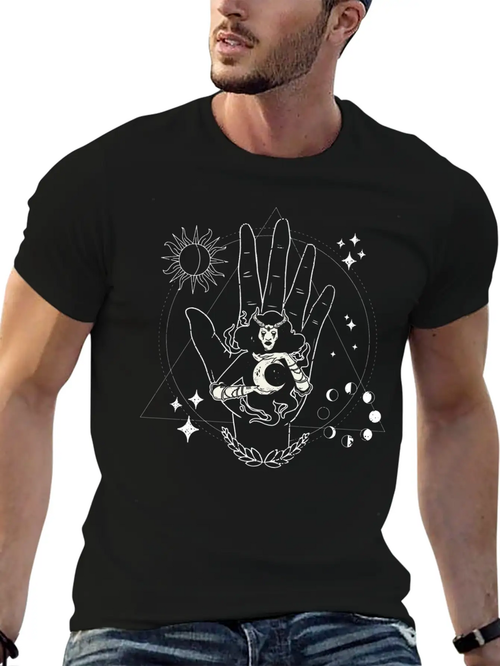 Occult Wiccan Spiritually Esoteric Occultism Goth Unisex Casual T-Shirt – Clean Design For Daily Comfort