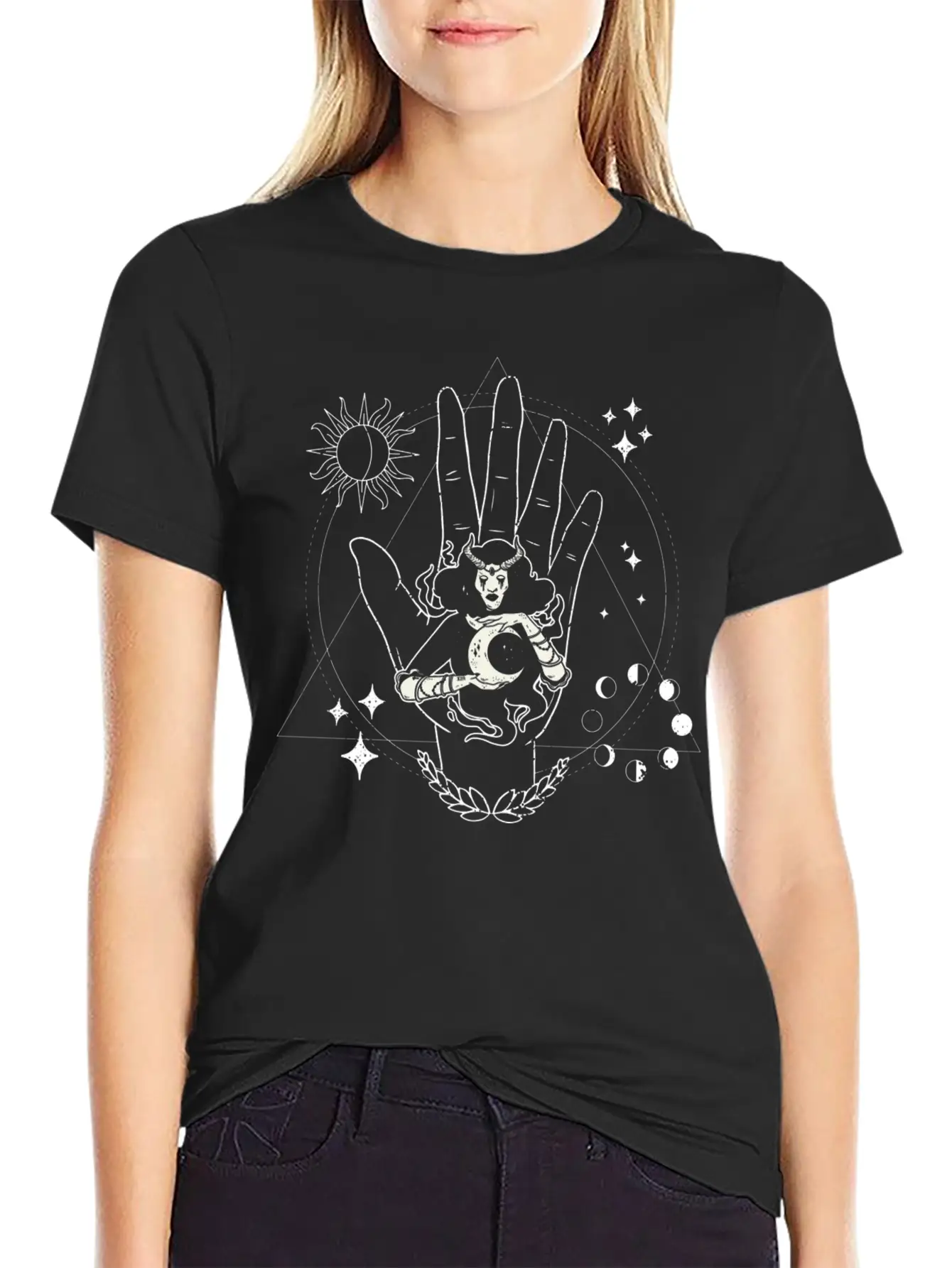 Occult Wiccan Spiritually Esoteric Occultism Goth Unisex Casual T-Shirt – Clean Design For Daily Comfort