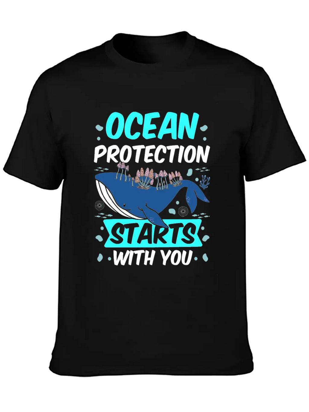 Ocean Protection Starts With You Sea Clean Save Breathable Soft Cotton T-Shirt – Timeless Casual Look