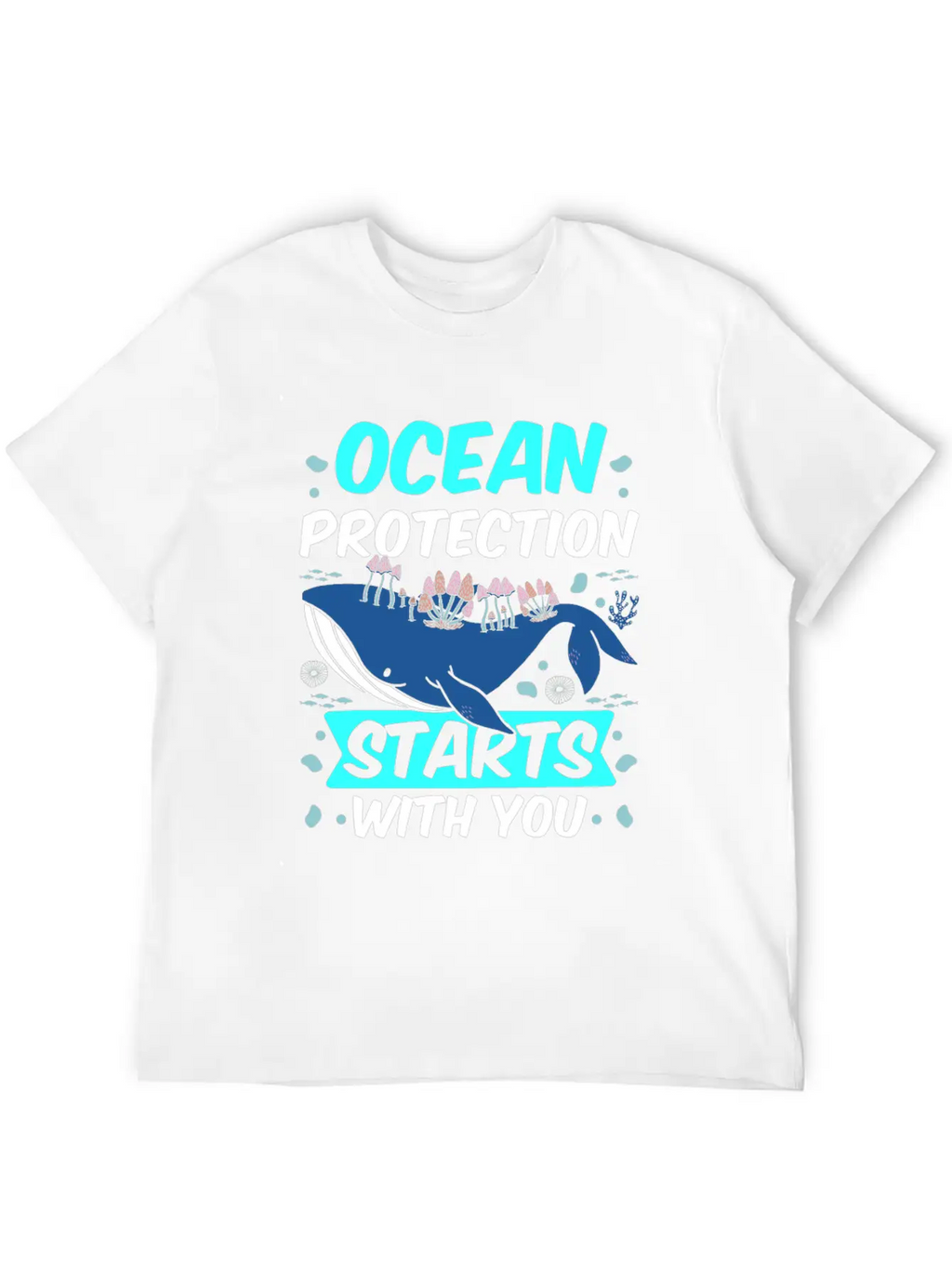 Ocean Protection Starts With You Sea Clean Save Breathable Soft Cotton T-Shirt – Timeless Casual Look