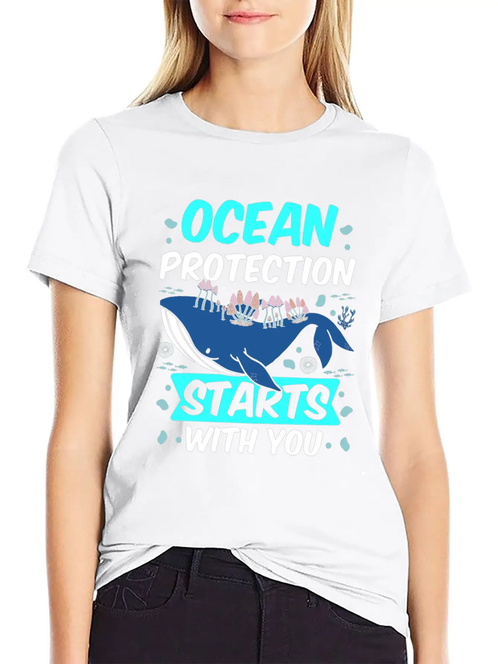 Ocean Protection Starts With You Sea Clean Save Breathable Soft Cotton T-Shirt – Timeless Casual Look