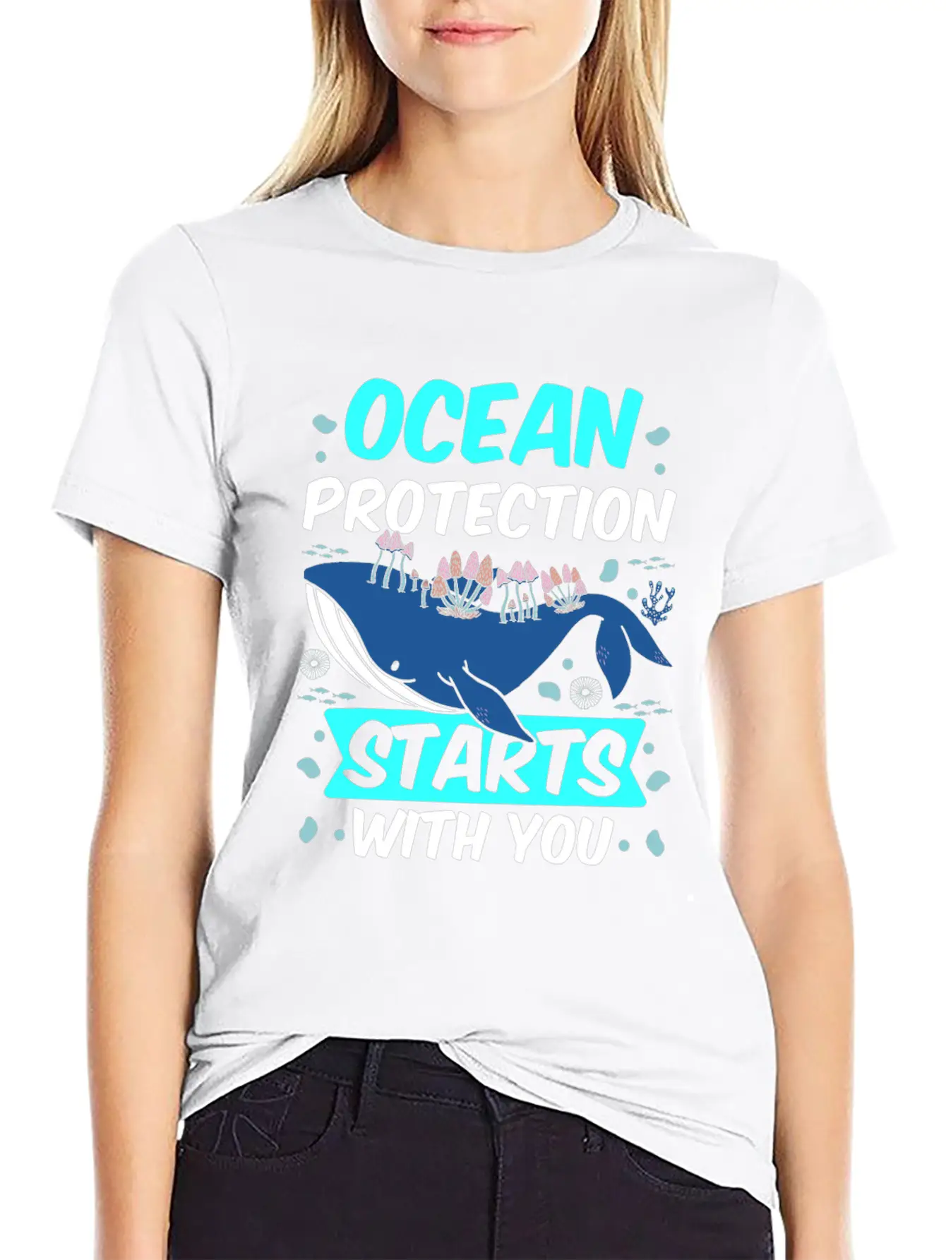 Ocean Protection Starts With You Sea Clean Save Breathable Soft Cotton T-Shirt – Timeless Casual Look