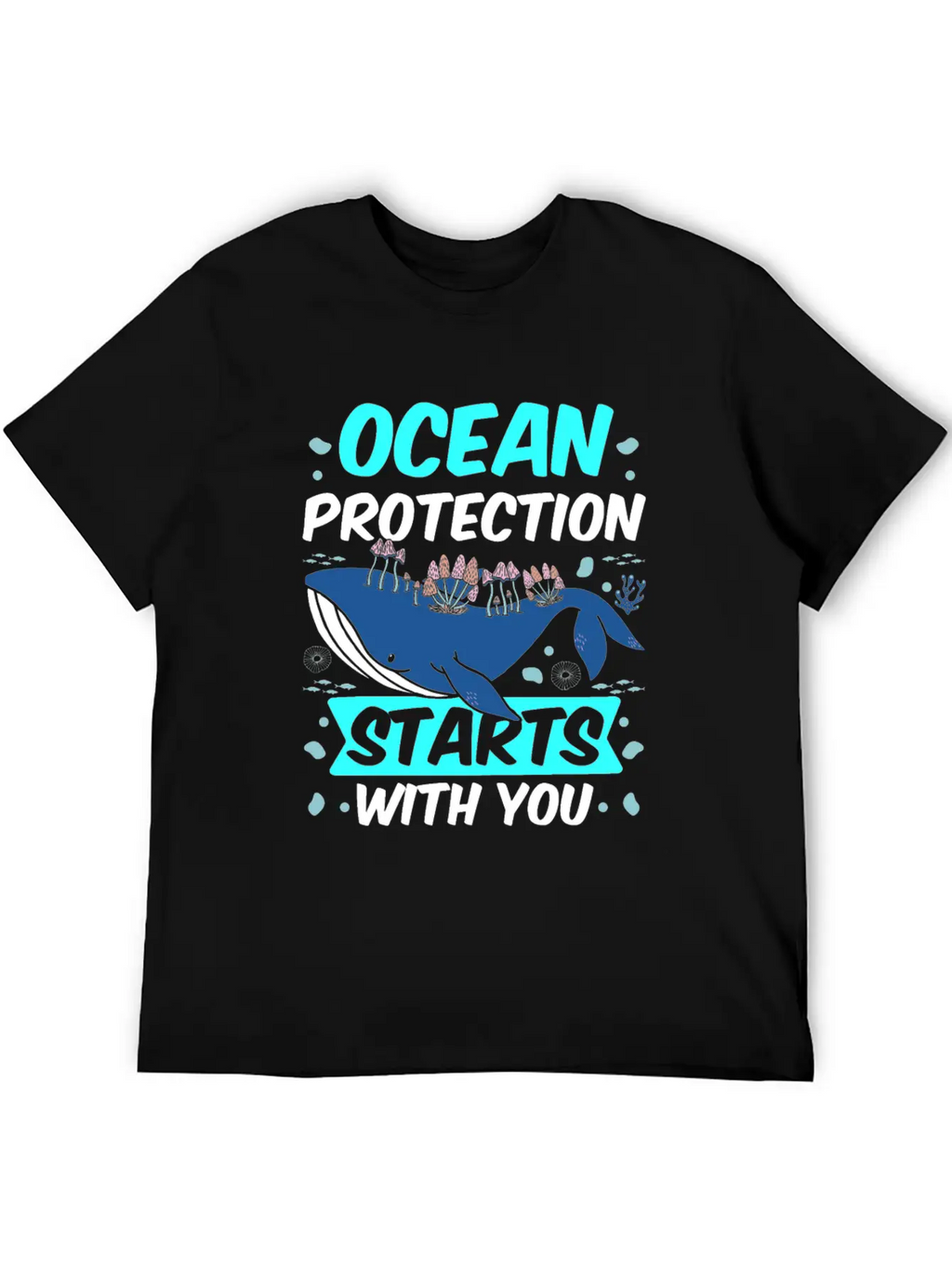 Ocean Protection Starts With You Sea Clean Save Breathable Soft Cotton T-Shirt – Timeless Casual Look