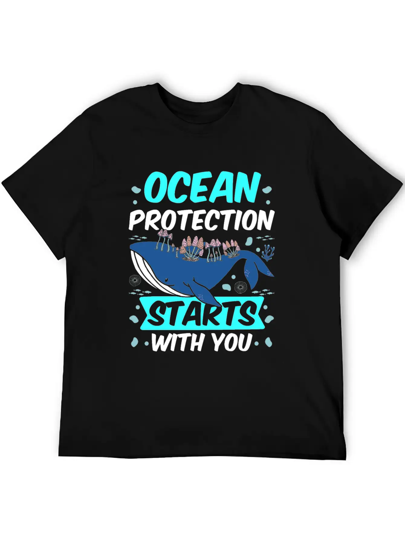 Ocean Protection Starts With You Sea Clean Save Breathable Soft Cotton T-Shirt – Timeless Casual Look