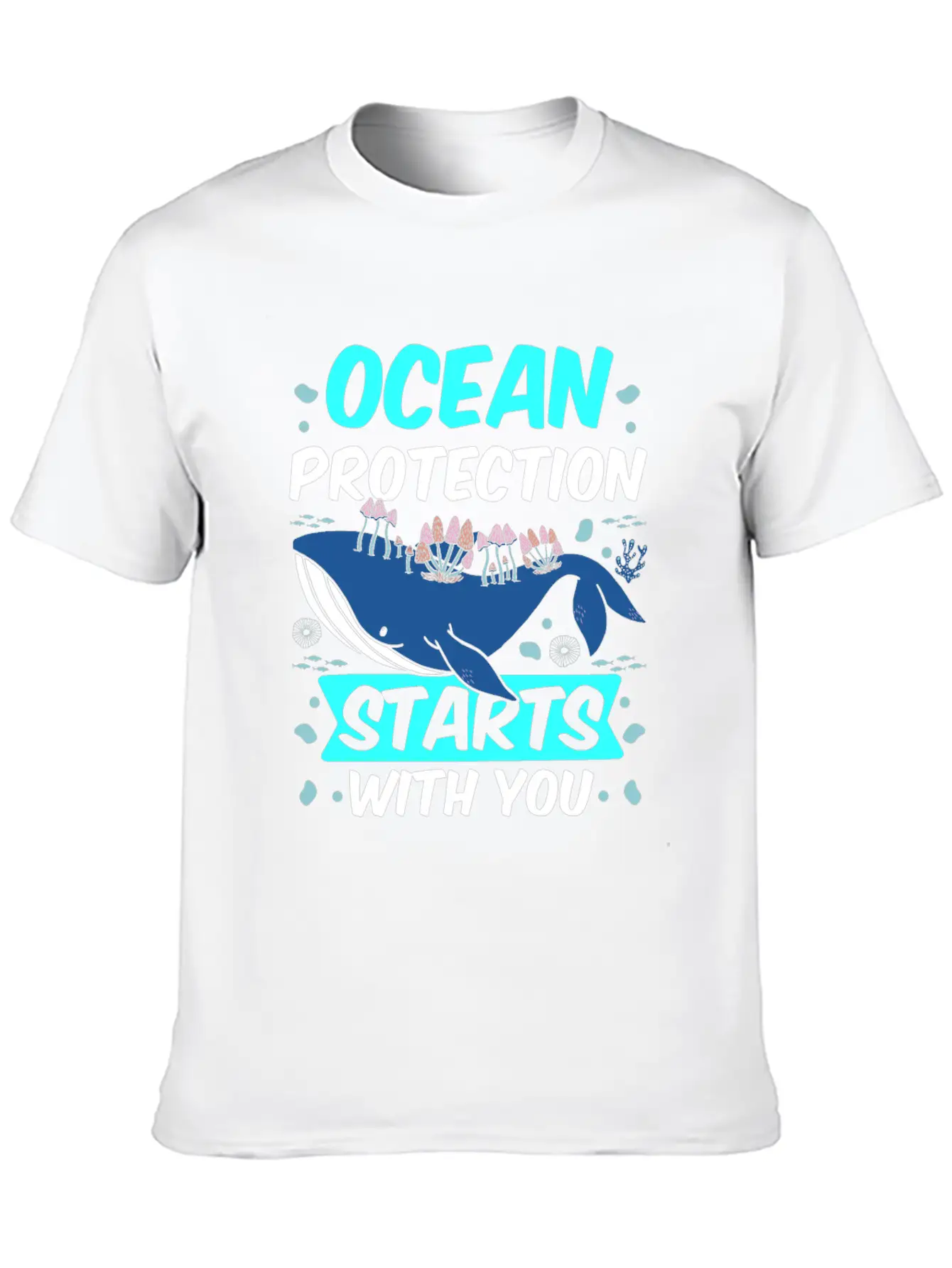 Ocean Protection Starts With You Sea Clean Save Breathable Soft Cotton T-Shirt – Timeless Casual Look