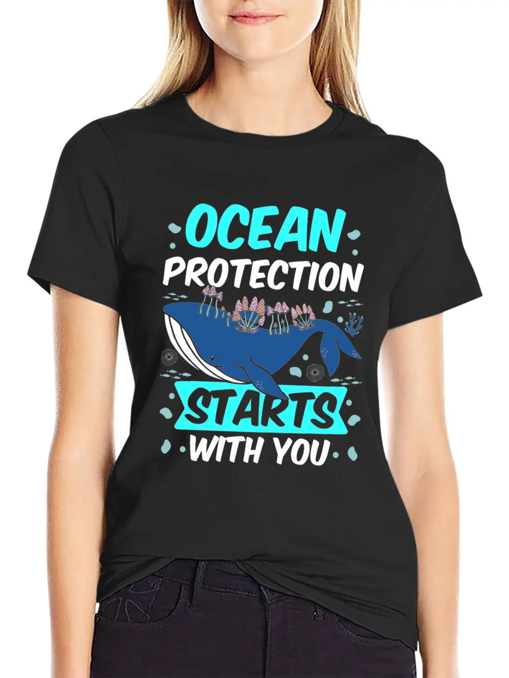 Ocean Protection Starts With You Sea Clean Save Breathable Soft Cotton T-Shirt – Timeless Casual Look