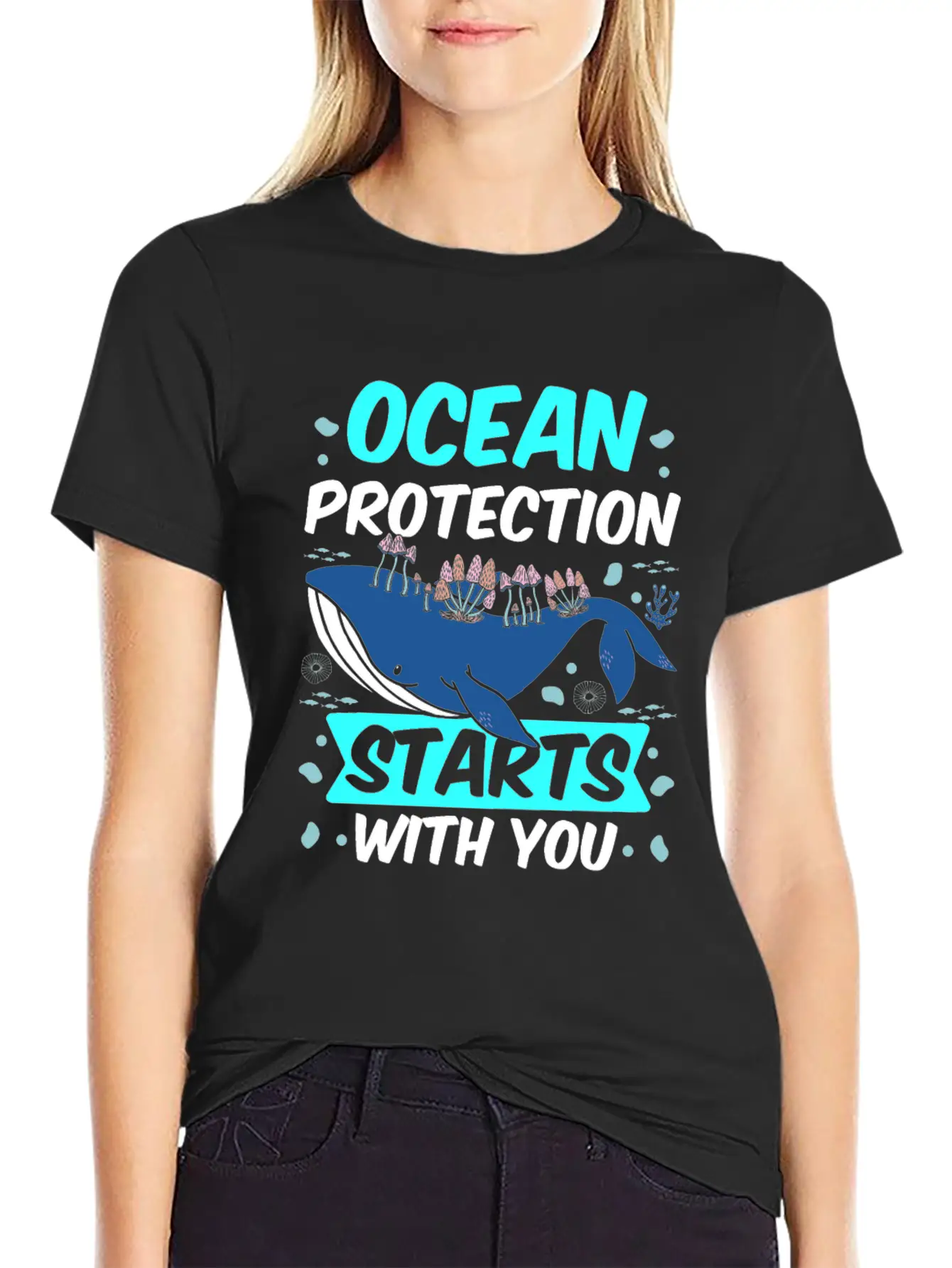 Ocean Protection Starts With You Sea Clean Save Breathable Soft Cotton T-Shirt – Timeless Casual Look