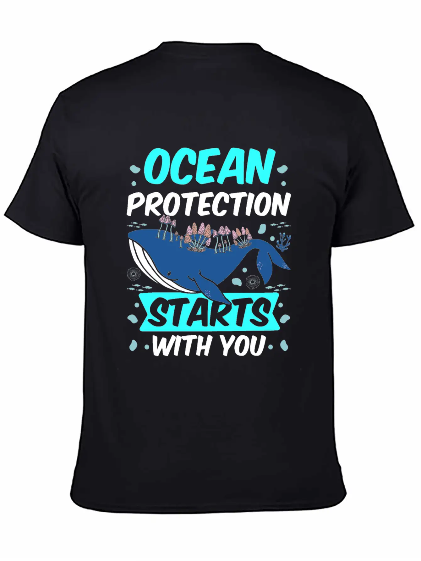 Ocean Protection Starts With You Sea Clean Save Breathable Soft Cotton T-Shirt – Timeless Casual Look