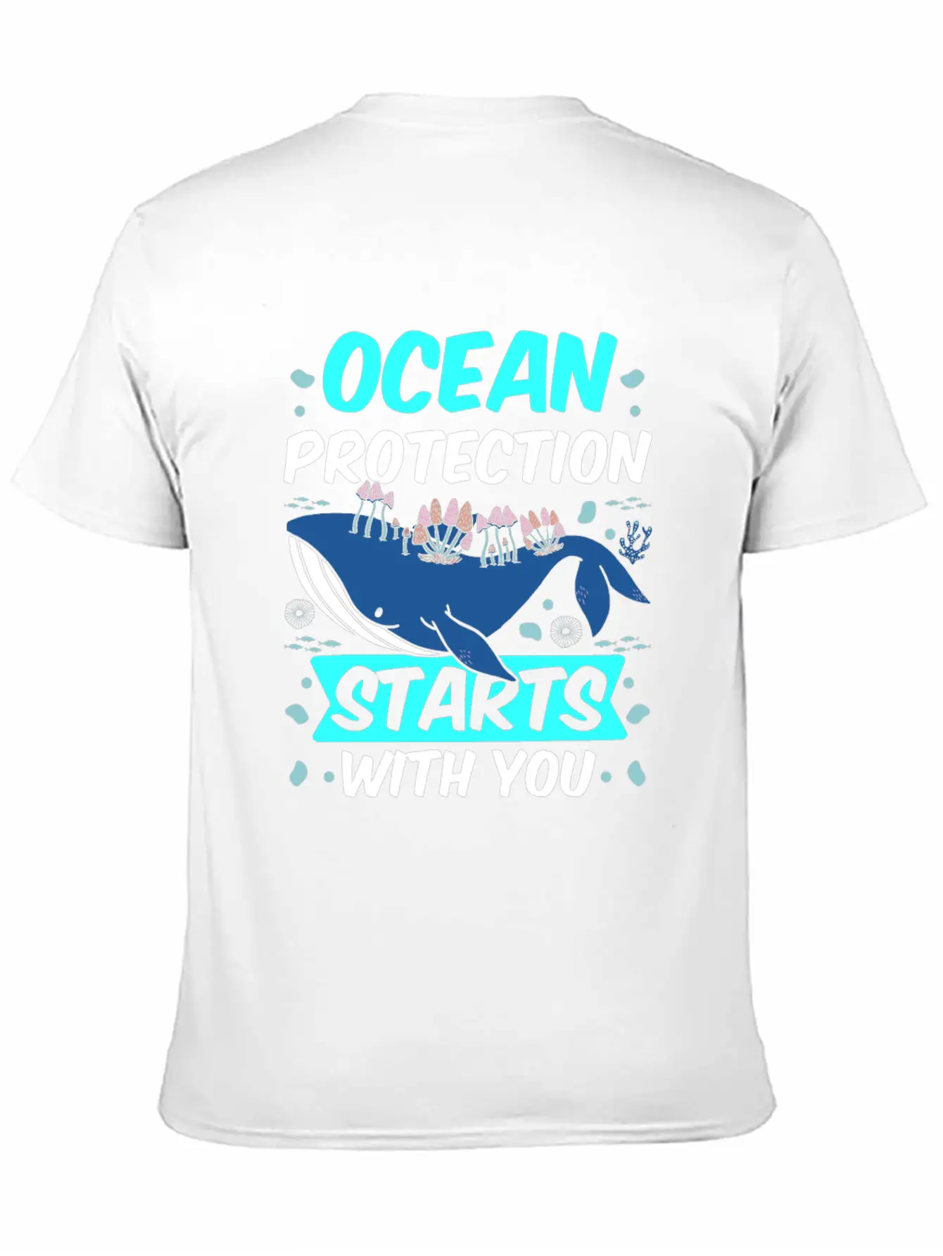 Ocean Protection Starts With You Sea Clean Save Breathable Soft Cotton T-Shirt – Timeless Casual Look