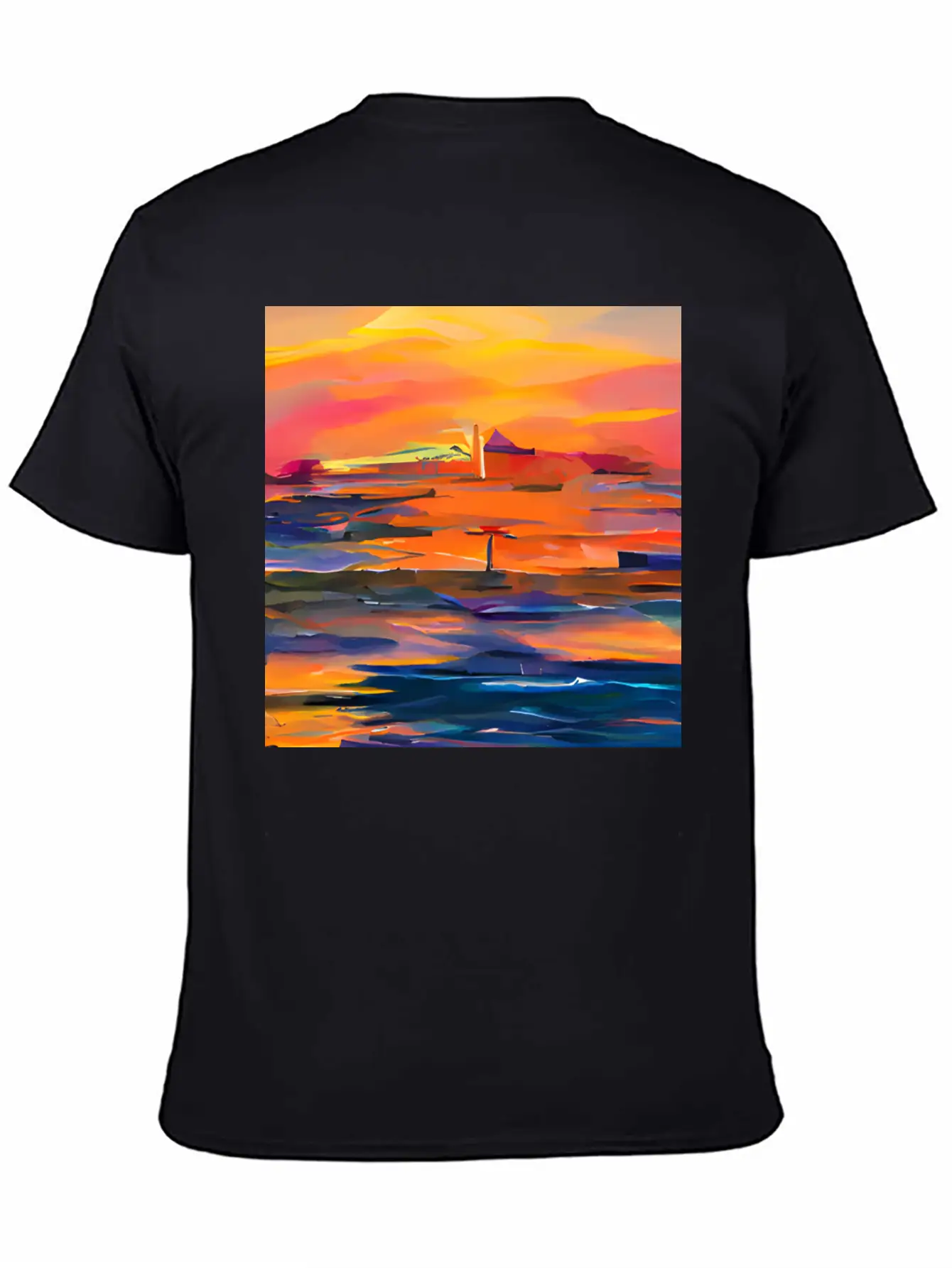 Ocean Sunset Classic Fit Graphic Tee For Daily Comfort – Unisex Cotton Shirt