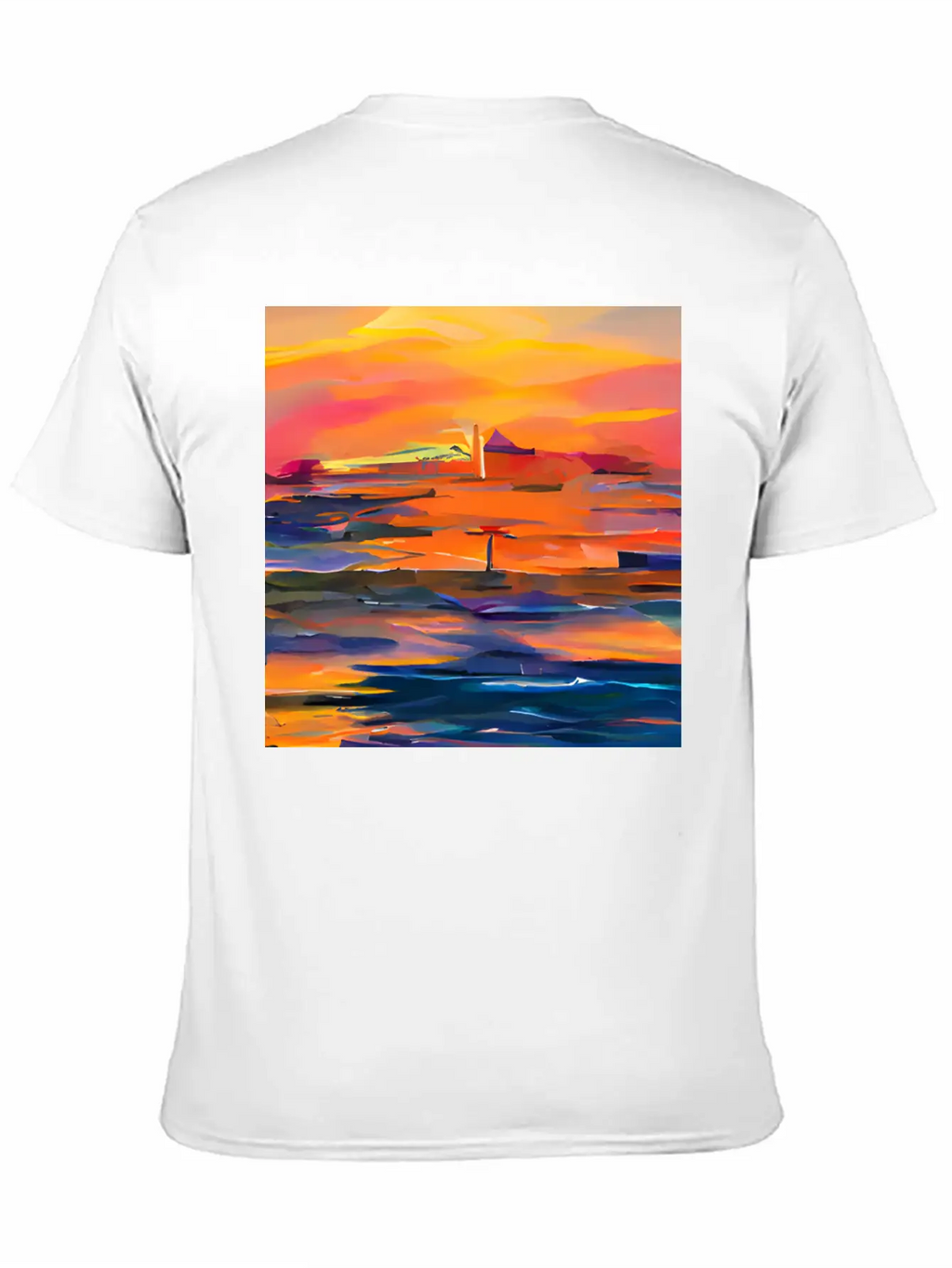 Ocean Sunset Classic Fit Graphic Tee For Daily Comfort – Unisex Cotton Shirt