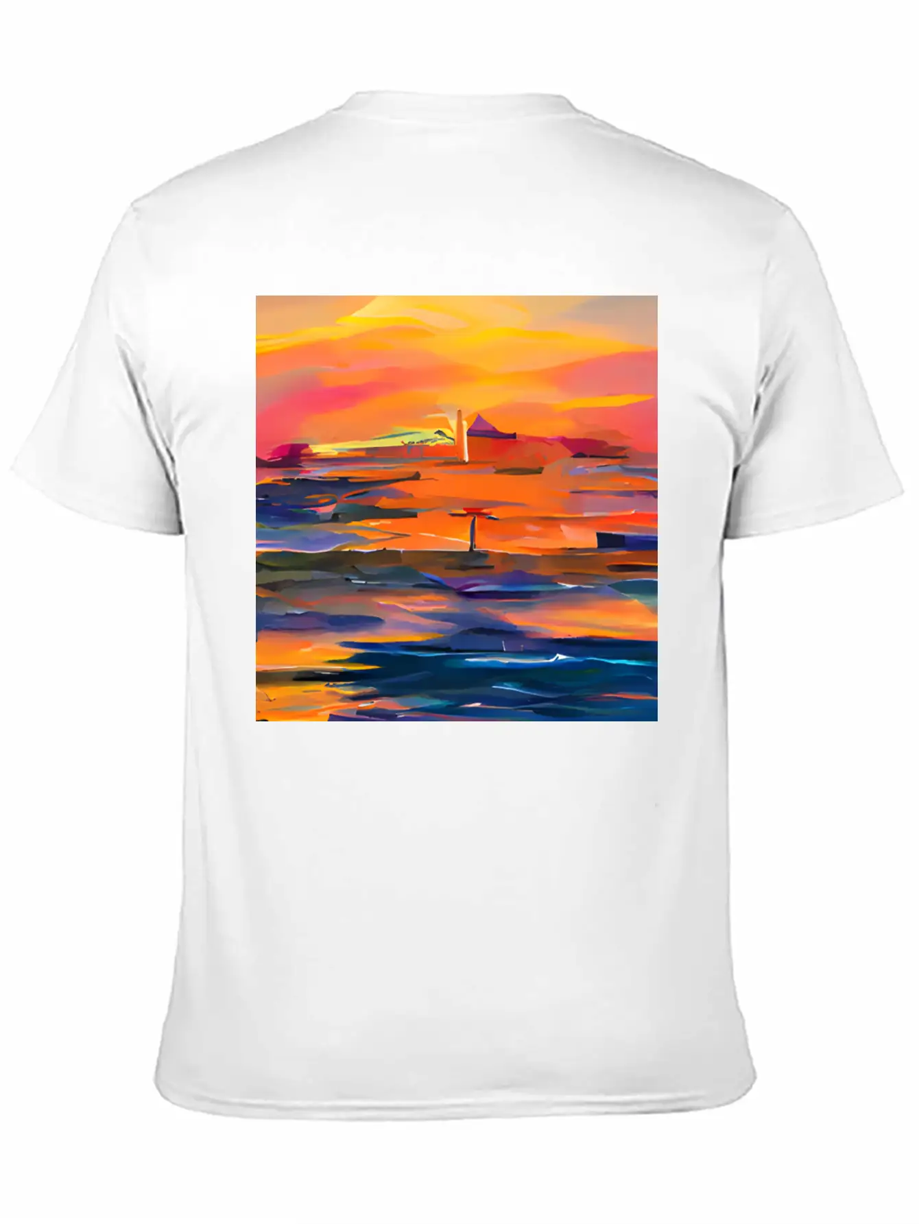 Ocean Sunset Classic Fit Graphic Tee For Daily Comfort – Unisex Cotton Shirt