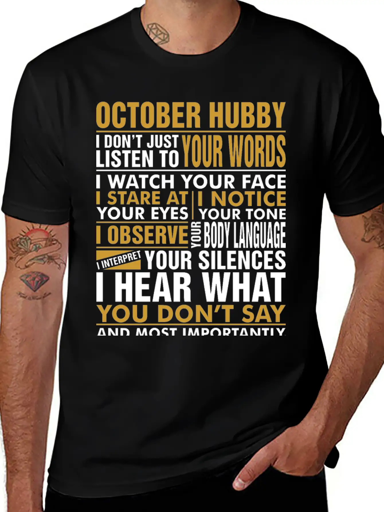 October Hubby Tshirt Unisex Casual T-Shirt – Clean Design For Daily Comfort
