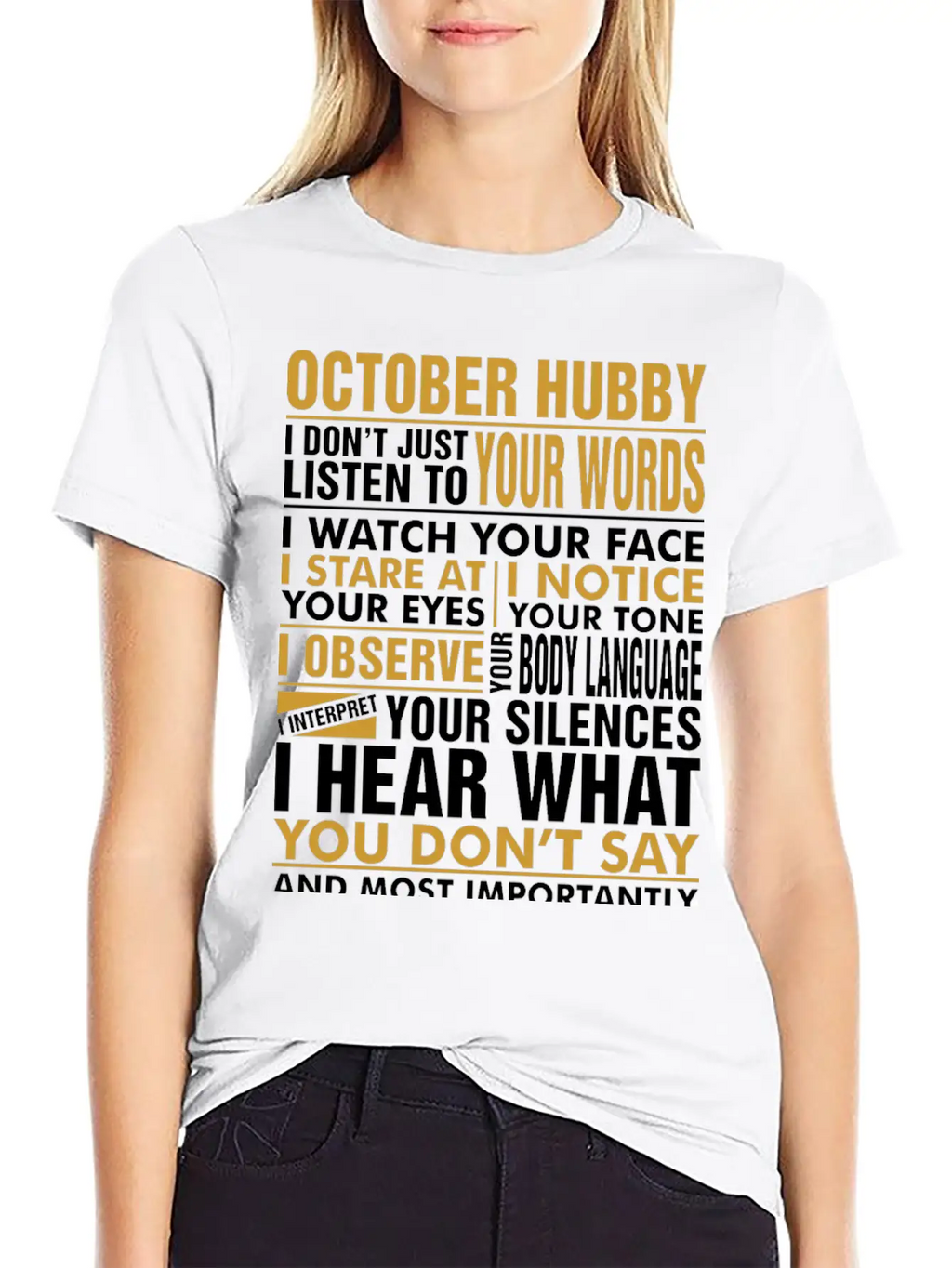 October Hubby Tshirt Unisex Casual T-Shirt – Clean Design For Daily Comfort