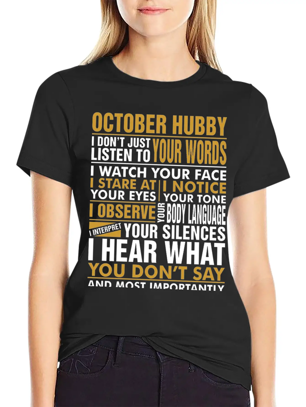 October Hubby Tshirt Unisex Casual T-Shirt – Clean Design For Daily Comfort