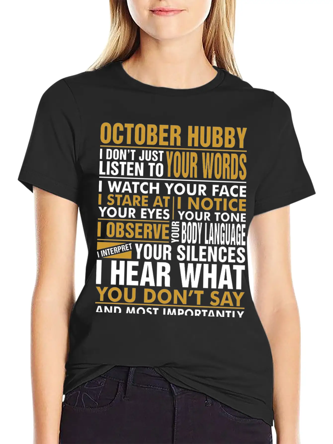 October Hubby Tshirt Unisex Casual T-Shirt – Clean Design For Daily Comfort