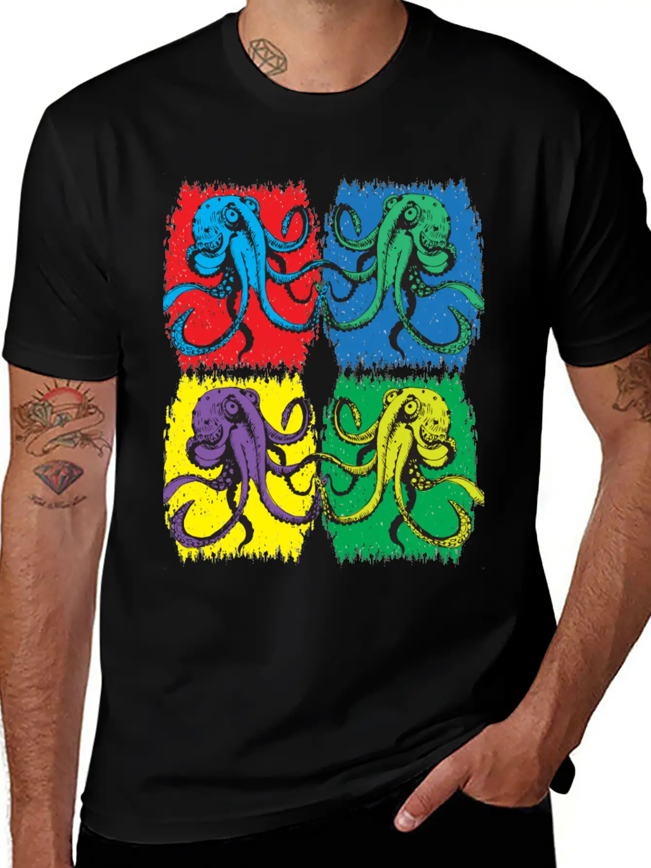 Octopus Pop Art Unisex Casual T-Shirt – Clean Design For Daily Comfort