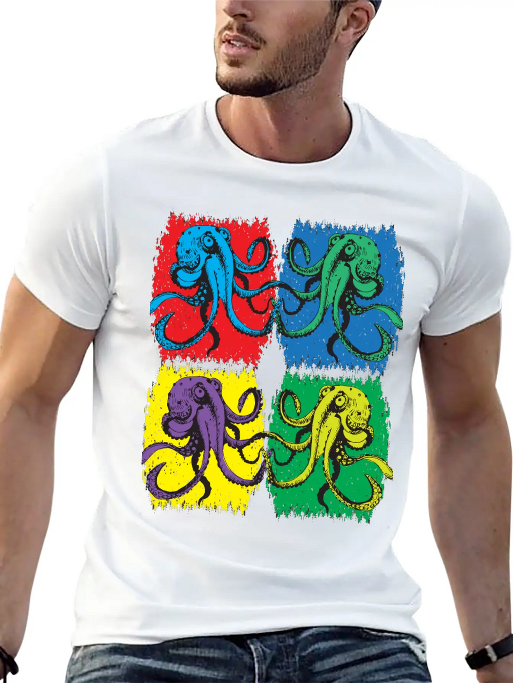 Octopus Pop Art Unisex Casual T-Shirt – Clean Design For Daily Comfort