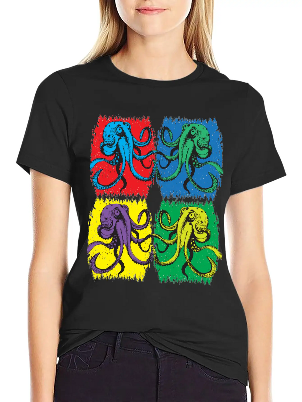 Octopus Pop Art Unisex Casual T-Shirt – Clean Design For Daily Comfort