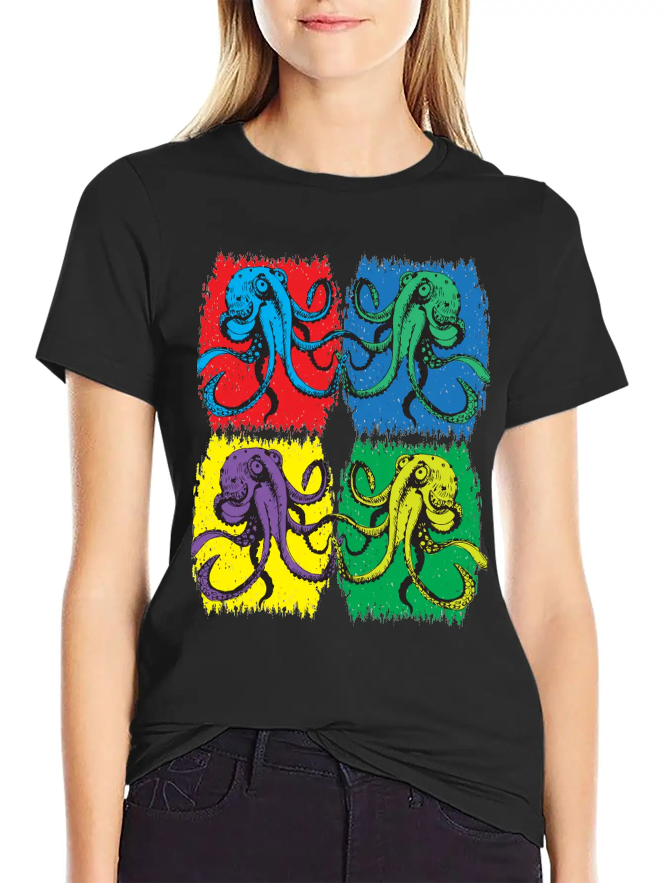 Octopus Pop Art Unisex Casual T-Shirt – Clean Design For Daily Comfort