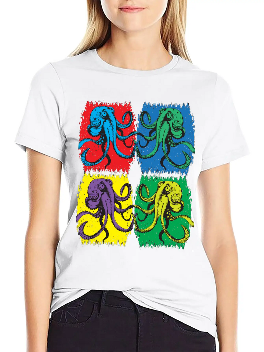 Octopus Pop Art Unisex Casual T-Shirt – Clean Design For Daily Comfort
