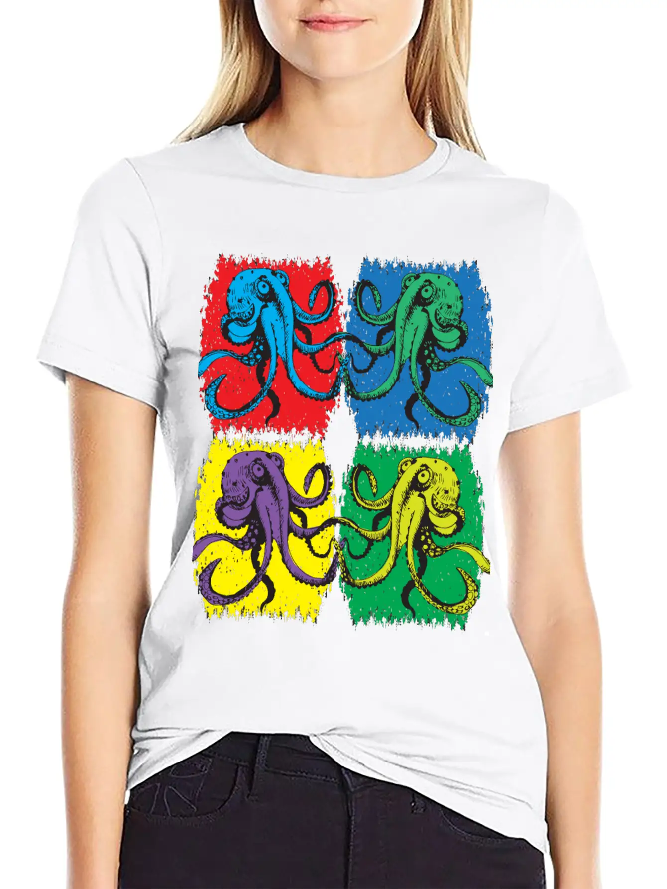 Octopus Pop Art Unisex Casual T-Shirt – Clean Design For Daily Comfort