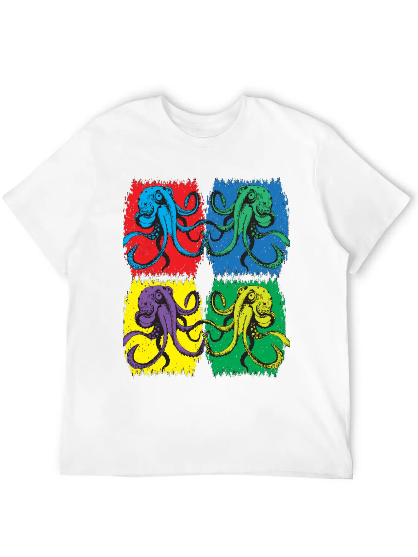 Octopus Pop Art Unisex Casual T-Shirt – Clean Design For Daily Comfort