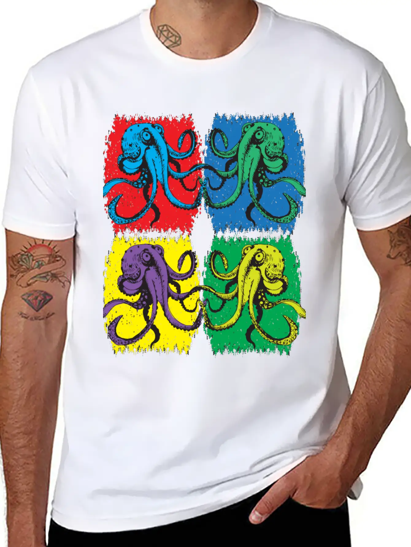 Octopus Pop Art Unisex Casual T-Shirt – Clean Design For Daily Comfort
