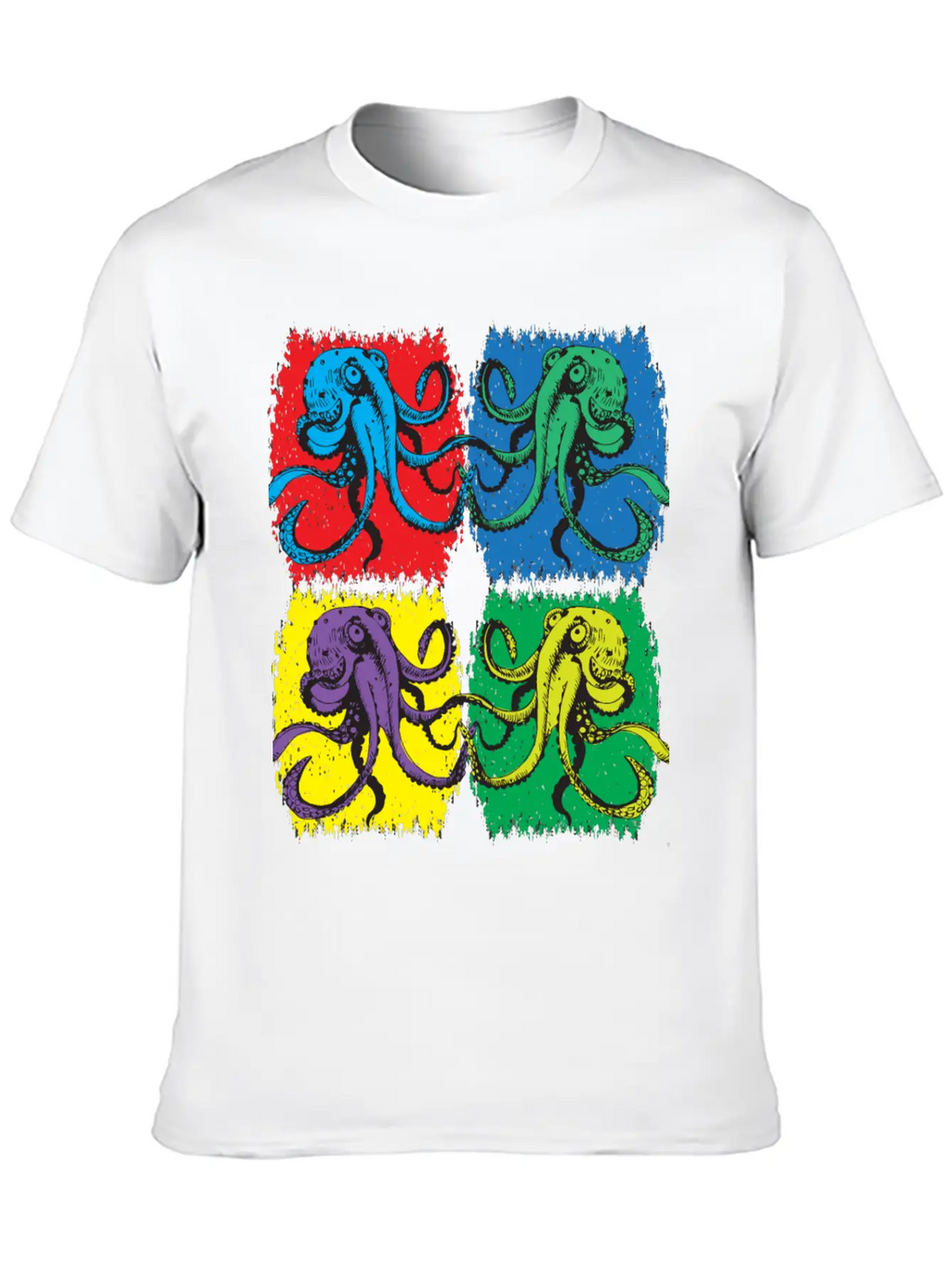 Octopus Pop Art Unisex Casual T-Shirt – Clean Design For Daily Comfort