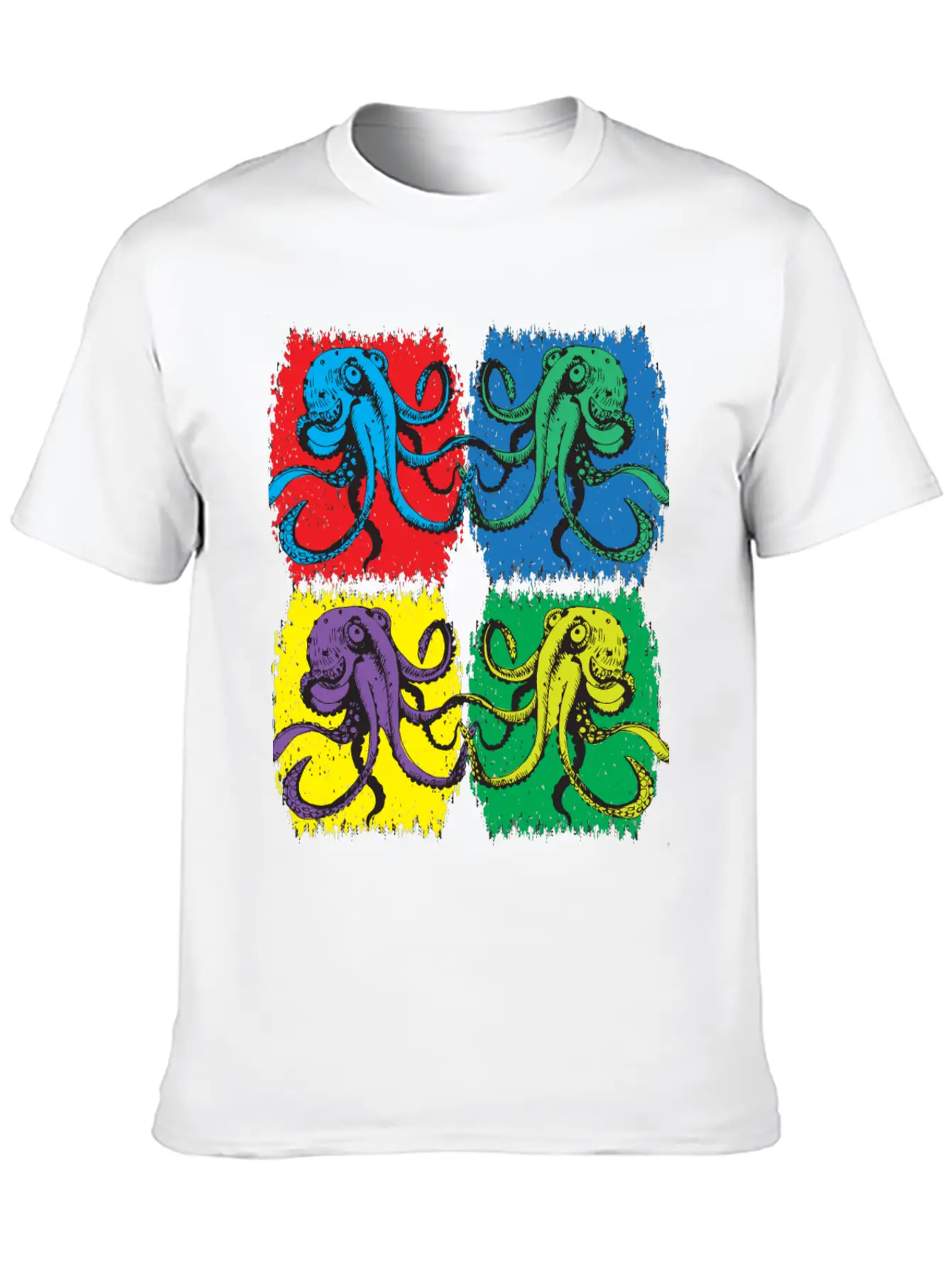 Octopus Pop Art Unisex Casual T-Shirt – Clean Design For Daily Comfort