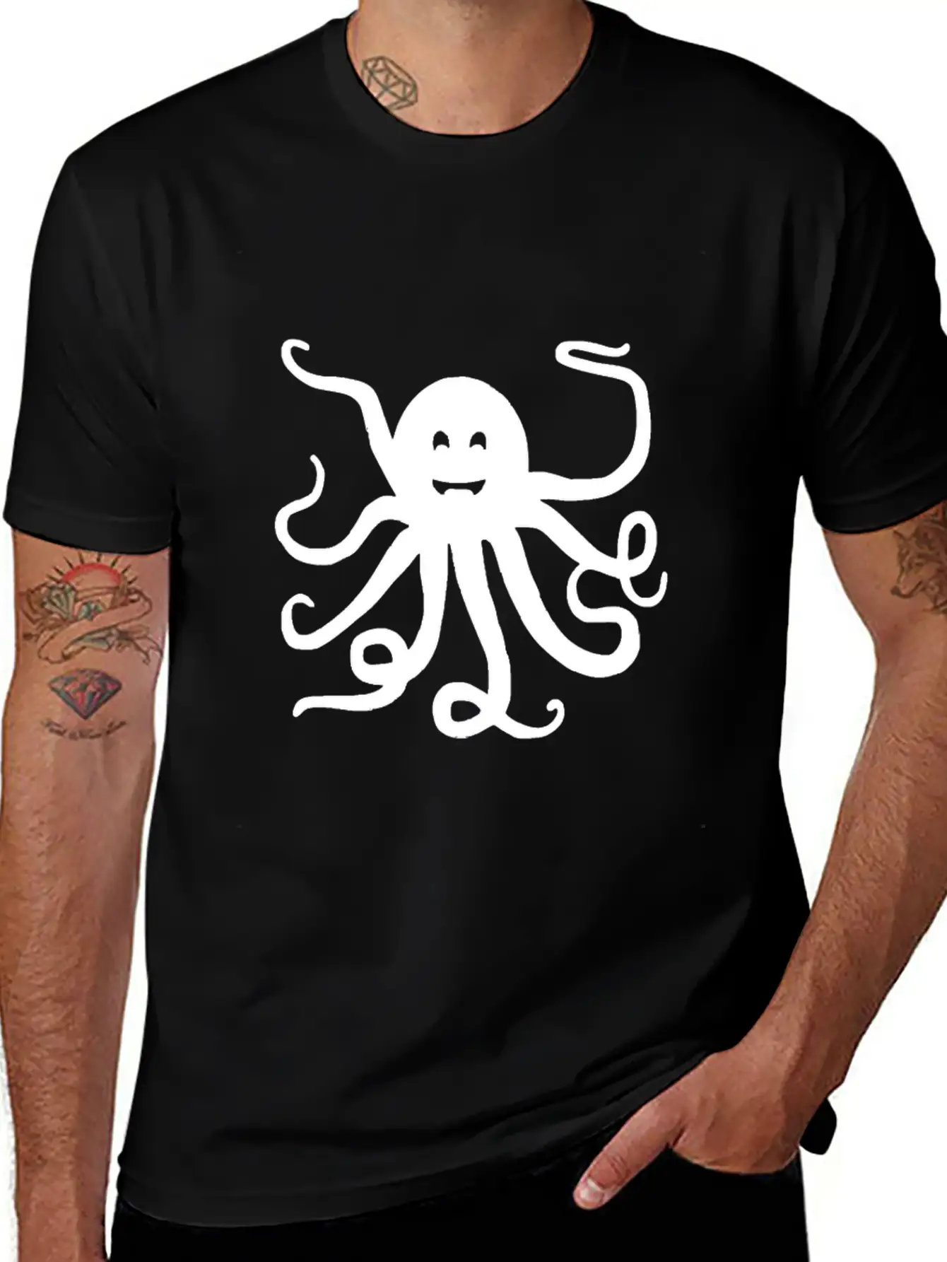 Octopus Tie Dye Festival Raver Funny Groovy Animal Unisex Short Sleeve Soft Cotton T-Shirt – Casual Everyday Wear