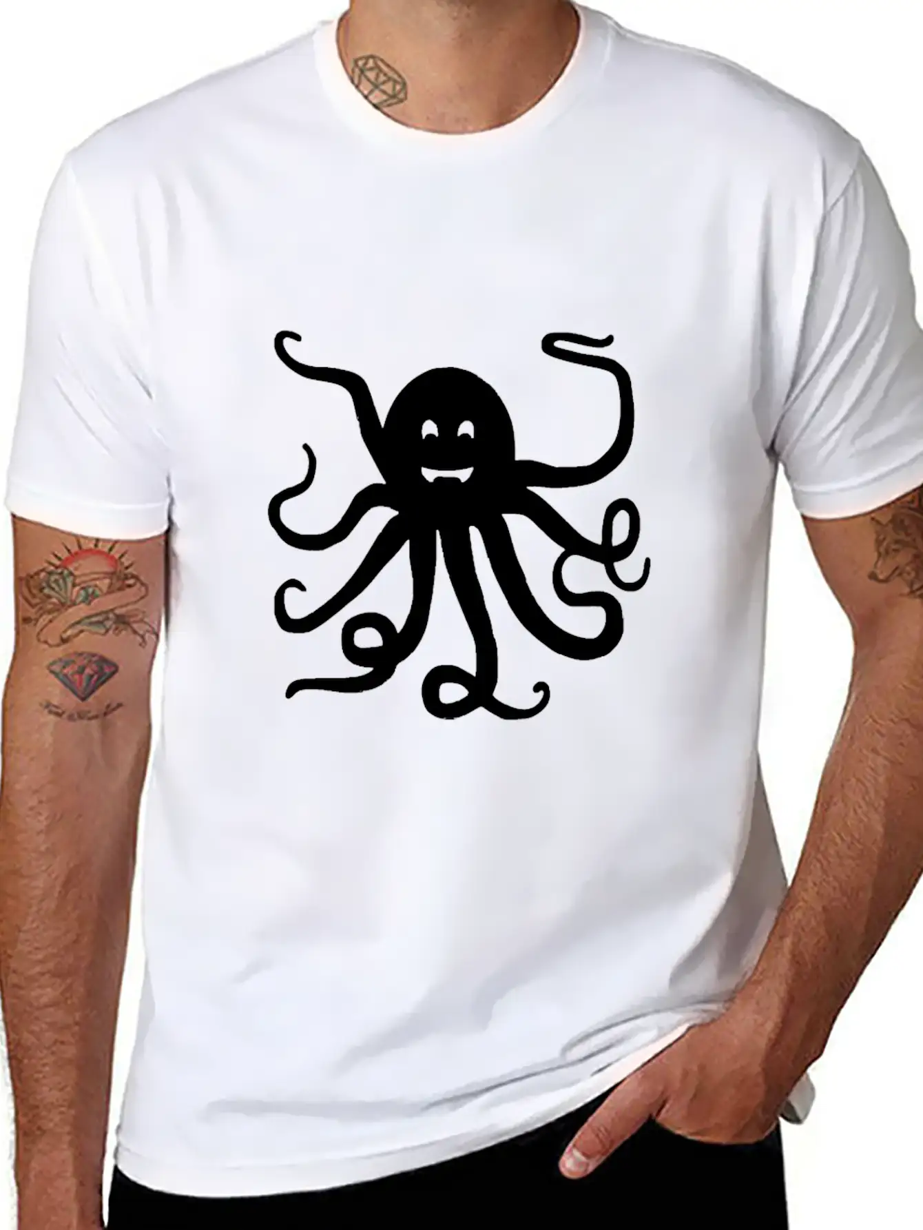 Octopus Tie Dye Festival Raver Funny Groovy Animal Unisex Short Sleeve Soft Cotton T-Shirt – Casual Everyday Wear